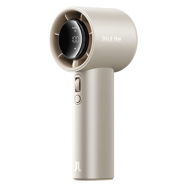 Jisulife Handheld Fan Pro1S, Light Brown, 1 Count - Up to 40H Runtime, Metal Body-Enduring Quality