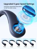 Jisulife Portable Neck Fan Life3, Dark Blue, 1 Count - Hands-Free Bladeless Fan, Twistable, Rechargeable 3