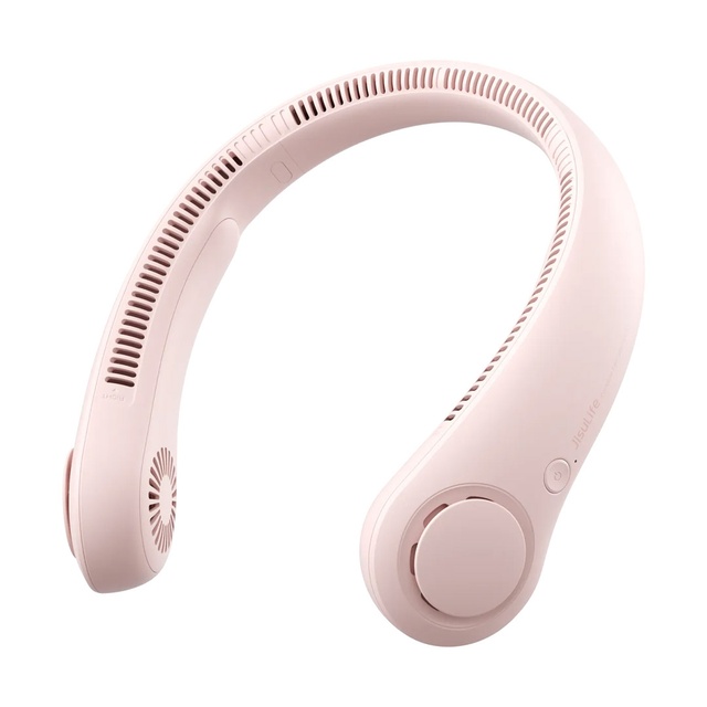 Jisulife Portable Neck Fan Life3, Pink, 1 Count - Hands-Free Bladeless Fan, Twistable, Rechargeable