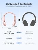 Jisulife Portable Neck Fan Life3, Pink, 1 Count - Hands-Free Bladeless Fan, Twistable, Rechargeable 2