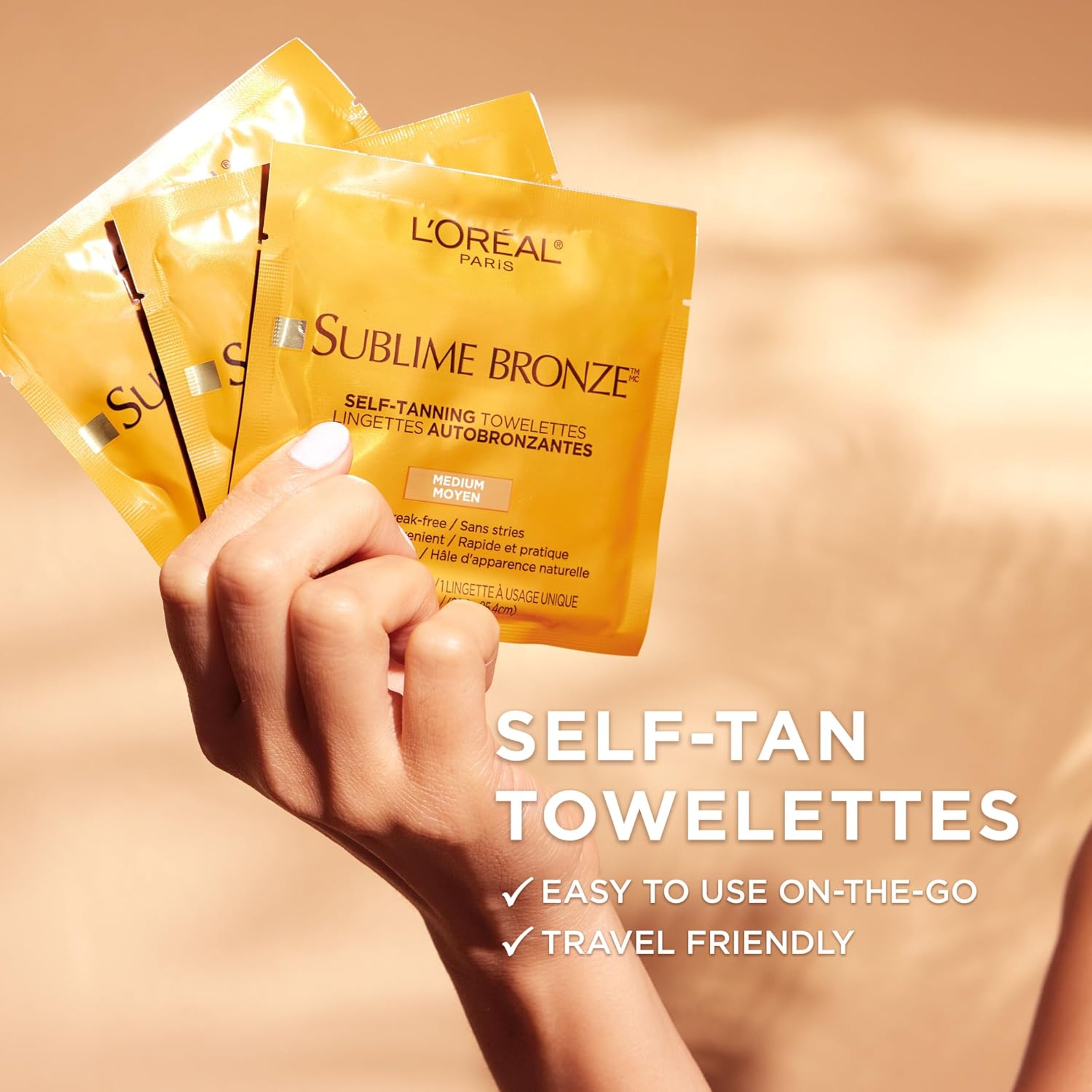L'Oreal Paris Sublime Bronze Self-Tanning Towelettes 6 Count - Streak-Free, Natural Looking Tan 2