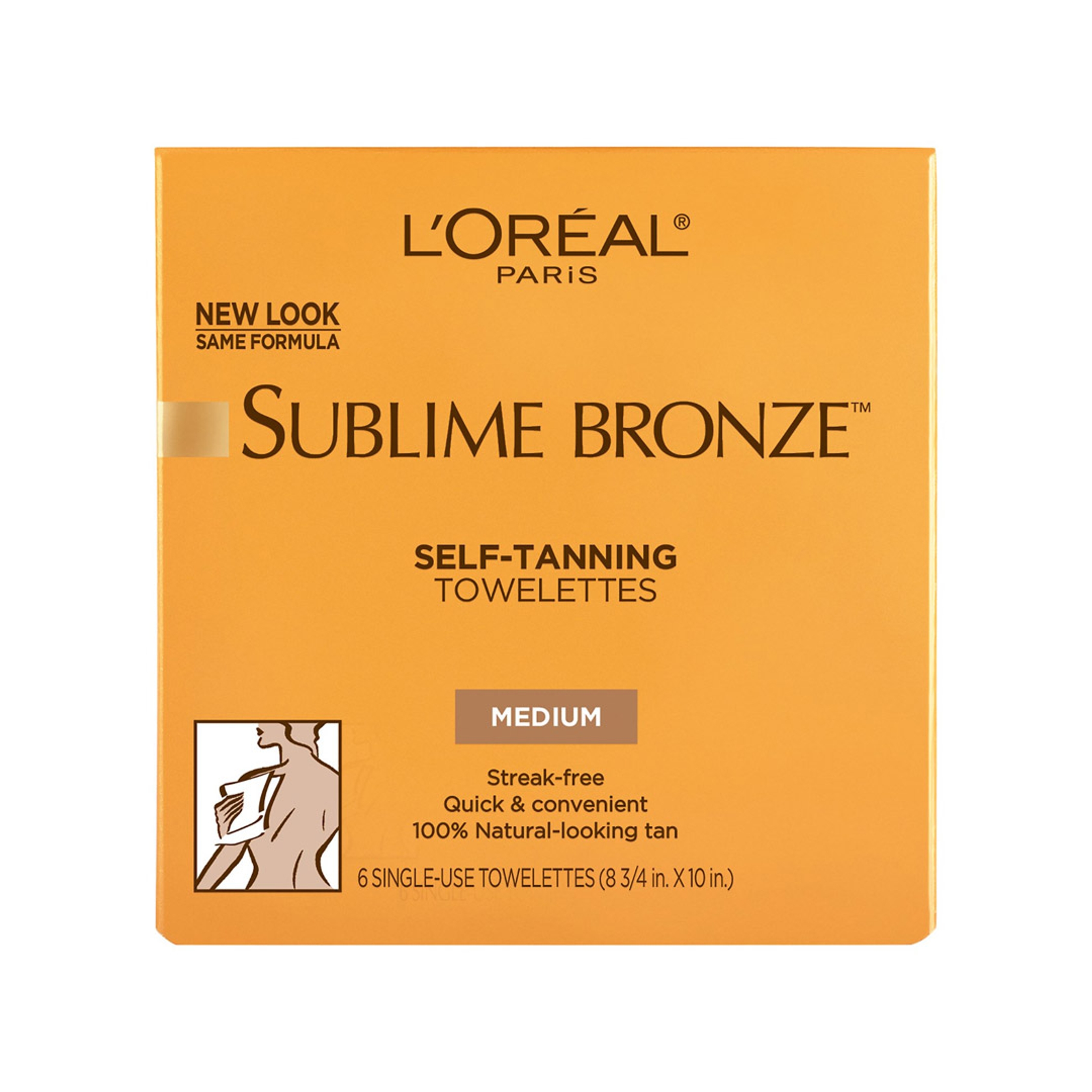 L'Oreal Paris Sublime Bronze Self-Tanning Towelettes 6 Count - Streak-Free, Natural Looking Tan 8