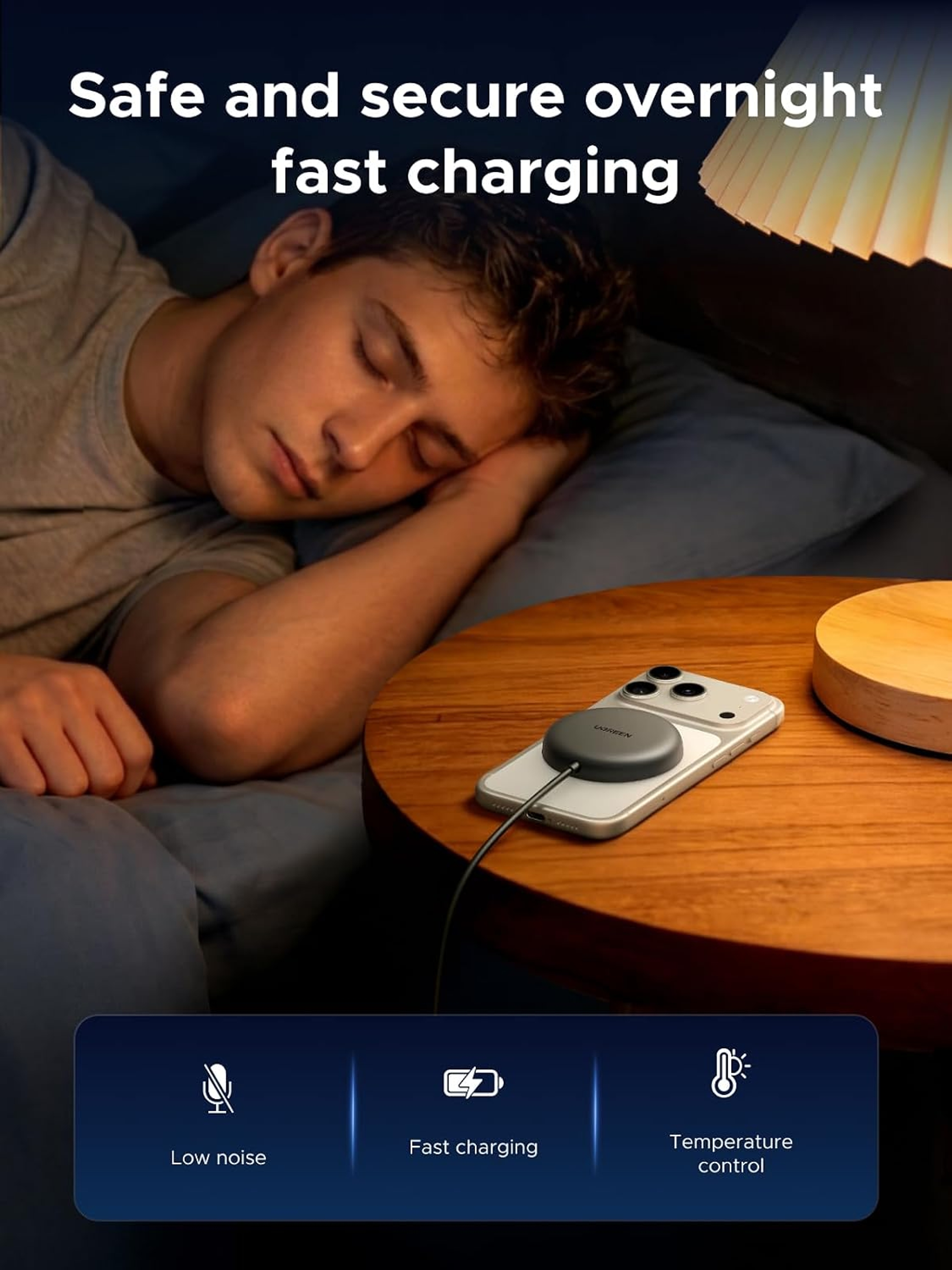 Ugreen 25W Magnetic Wireless Charger, Grey, 1 Count - Qi2.2 Certified, Fast Charging Pad 5