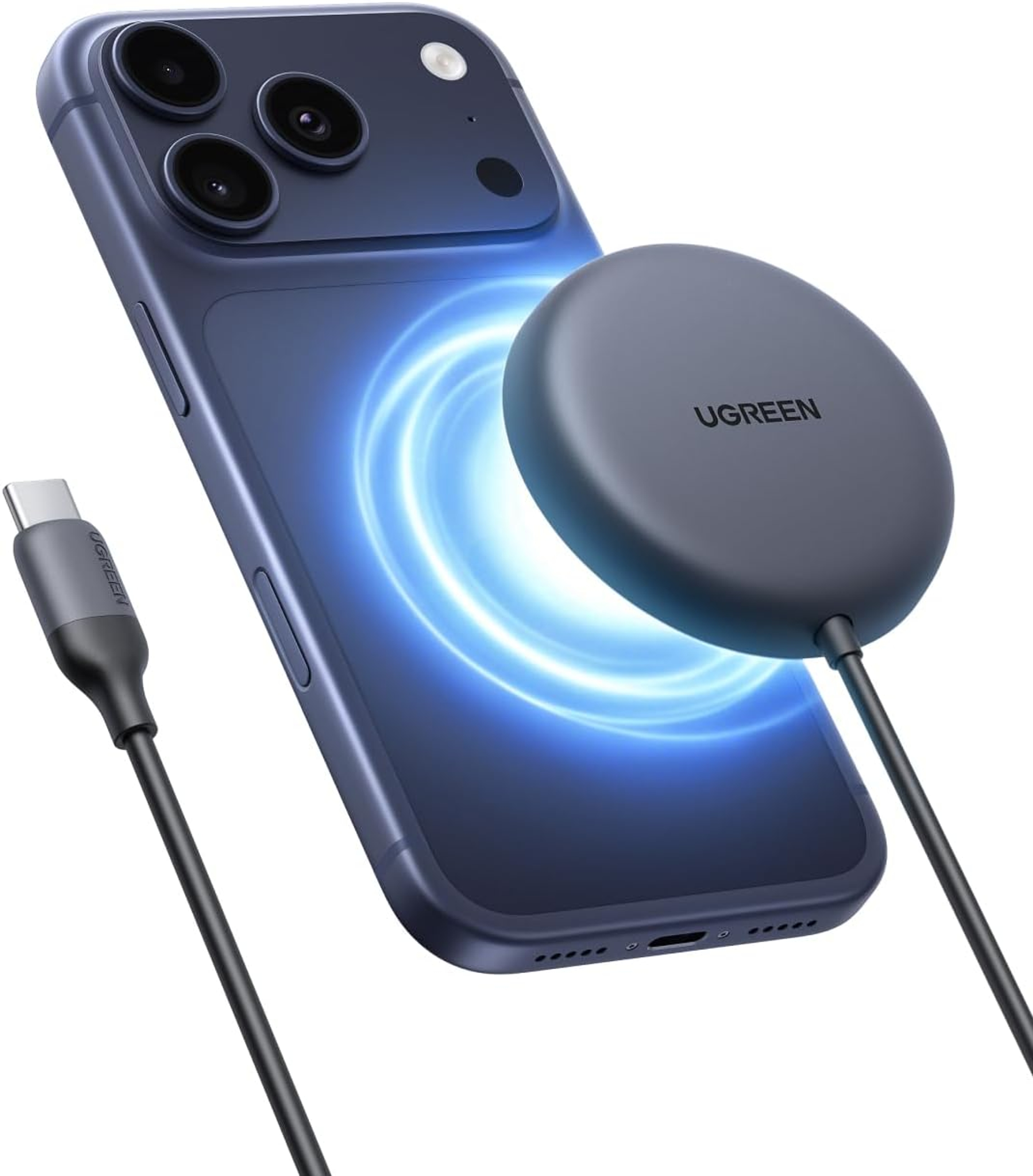 Ugreen 25W Magnetic Wireless Charger, Grey, 1 Count - Qi2.2 Certified, Fast Charging Pad 9