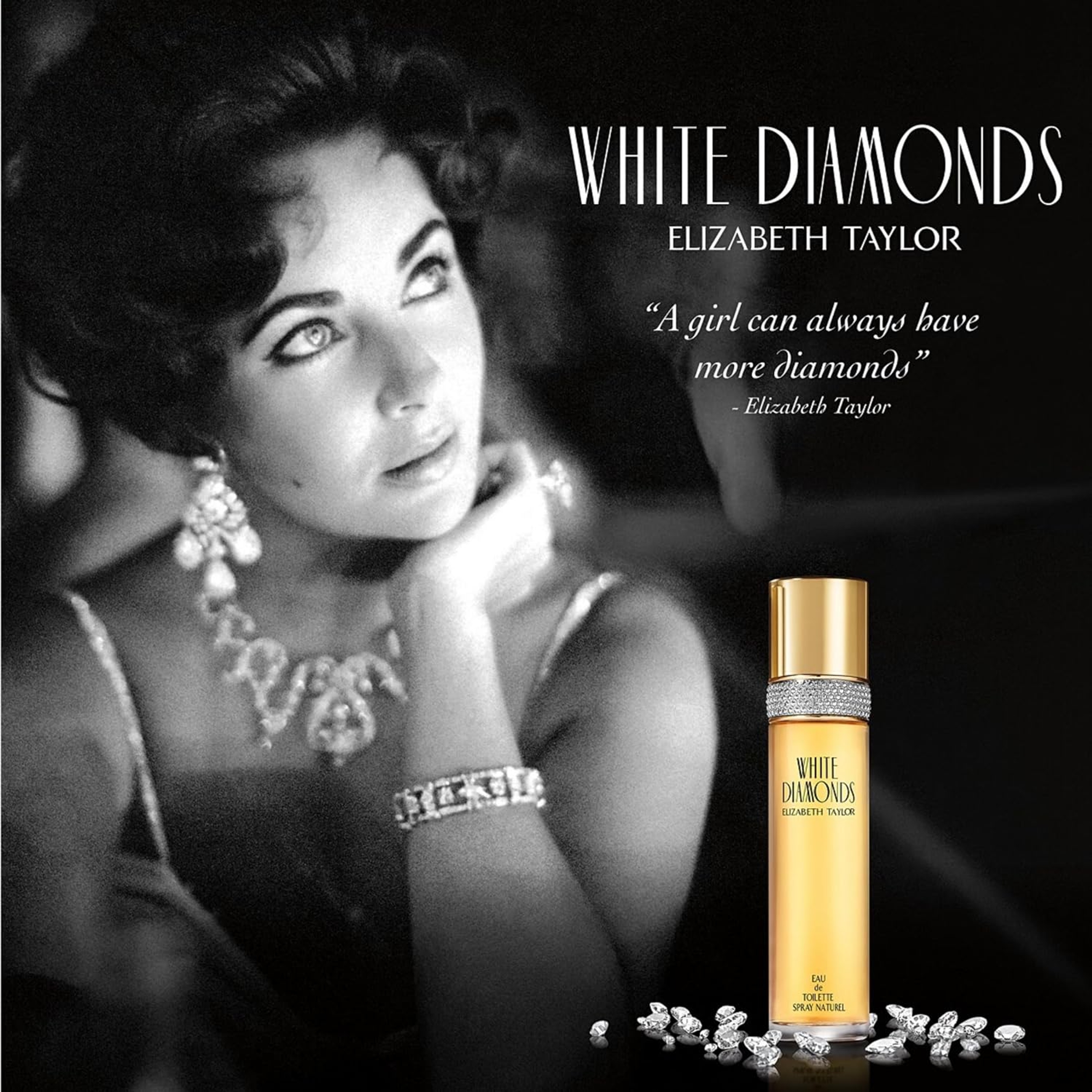 Elizabeth Taylor White Diamonds Eau de Toilette for Women 3.3 fl.oz - Floral Chypre Fragrance 3
