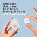 Davids Expanding Dental Floss 30m with Refillable Dispenser - Mint, Woven Strands with Hydroxyapatite 4