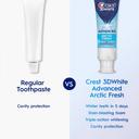 Crest 3D White Advanced Whitening Toothpaste, Arctic Fresh, 2.4 oz - with Stain-Blasting Foam, Whiter teeth in 5 Days 4