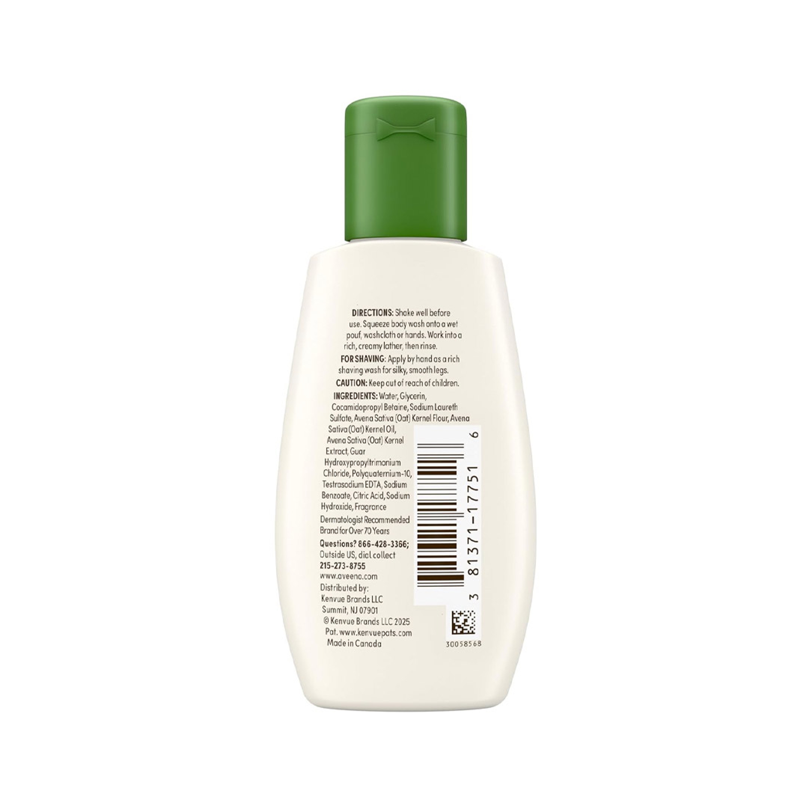 Aveeno Daily Moisturizing Oat Body Wash 2 fl.oz - Sensitive Formula for Normal to Dry Skin 3