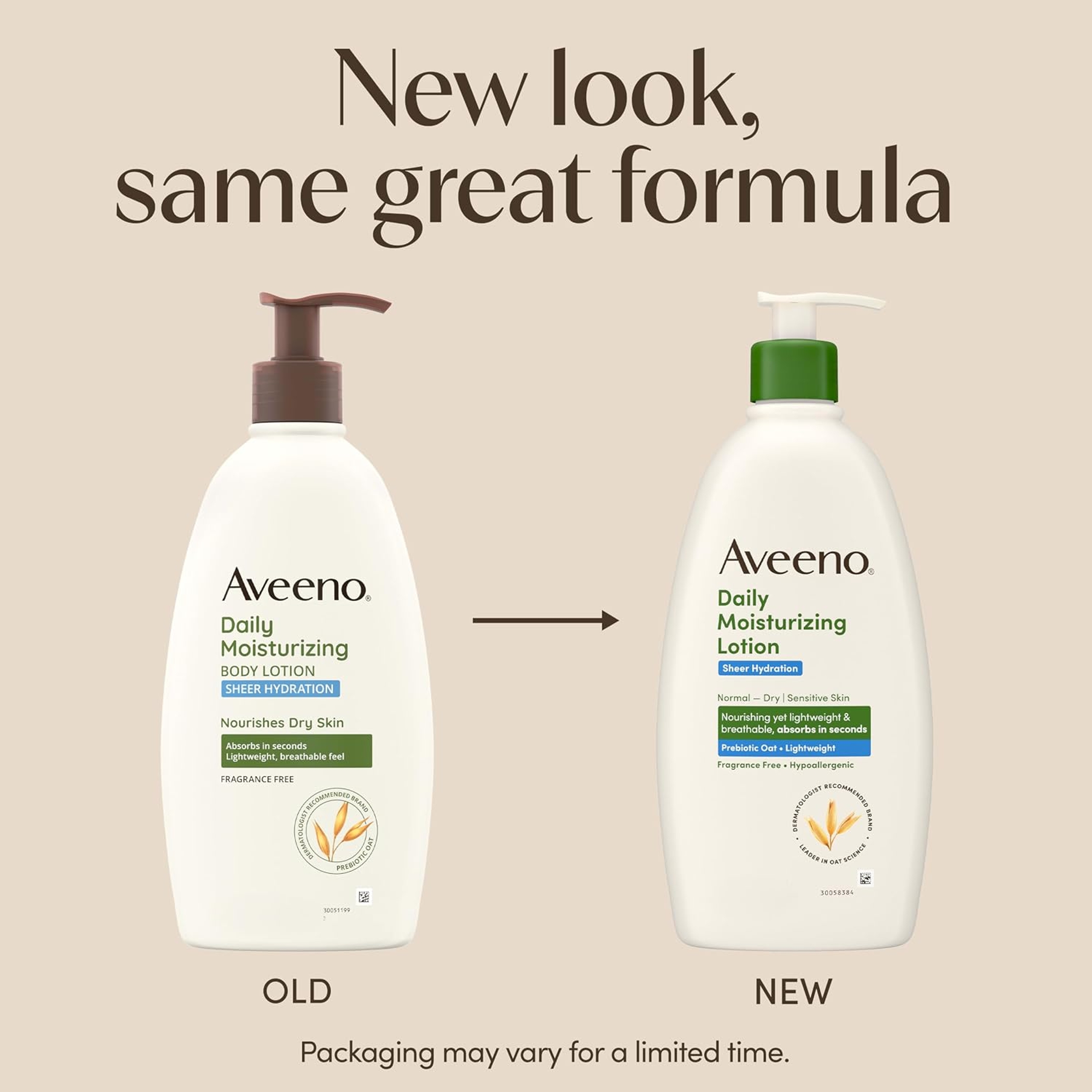 Aveeno Daily Moisturizing Sheer Hydration Lotion 18 fl.oz - Fragrance-Free Lotion with Prebiotic Oat for Dry Skin 2