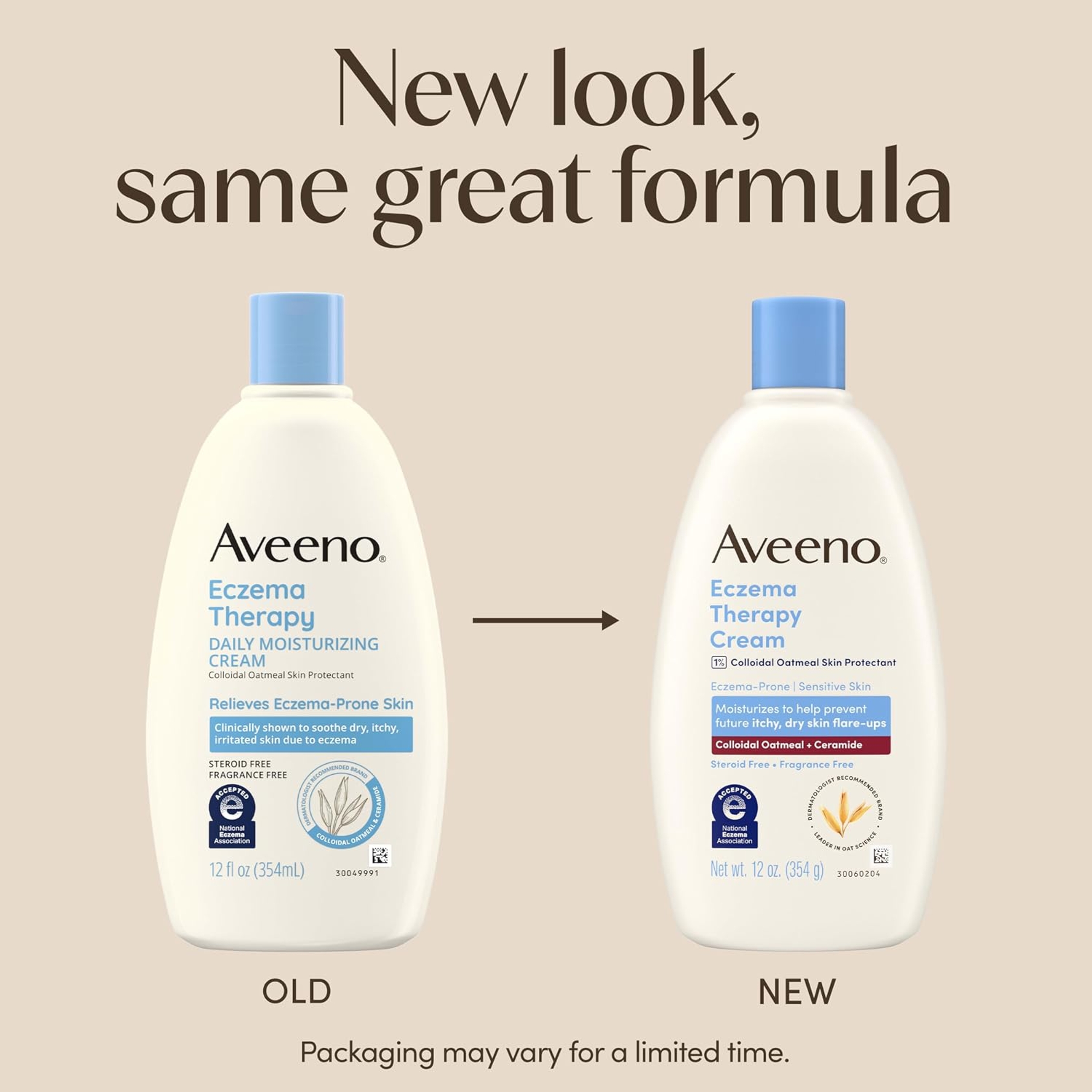 Aveeno Eczema Therapy Daily Moisturizing Cream 12 oz - Soothing Eczema Cream for Itchy & Dry Skin Relief, Fragrance-Free 2