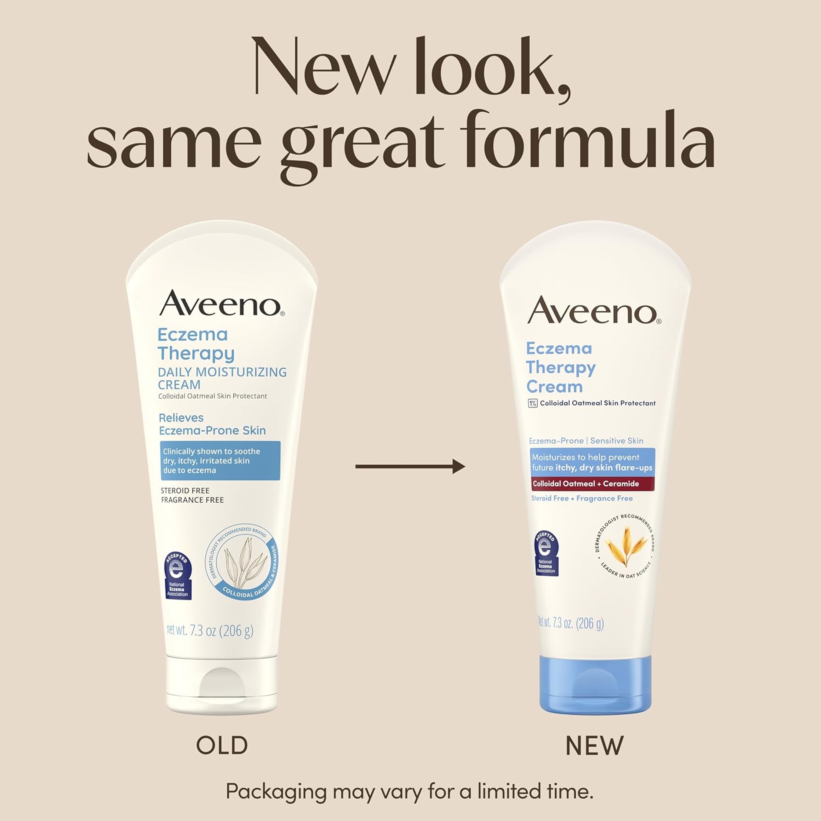 Aveeno Eczema Therapy Daily Moisturizing Cream 7.3 oz - Soothing Eczema Cream for Itchy & Dry Skin Relief, Fragrance-Free 2