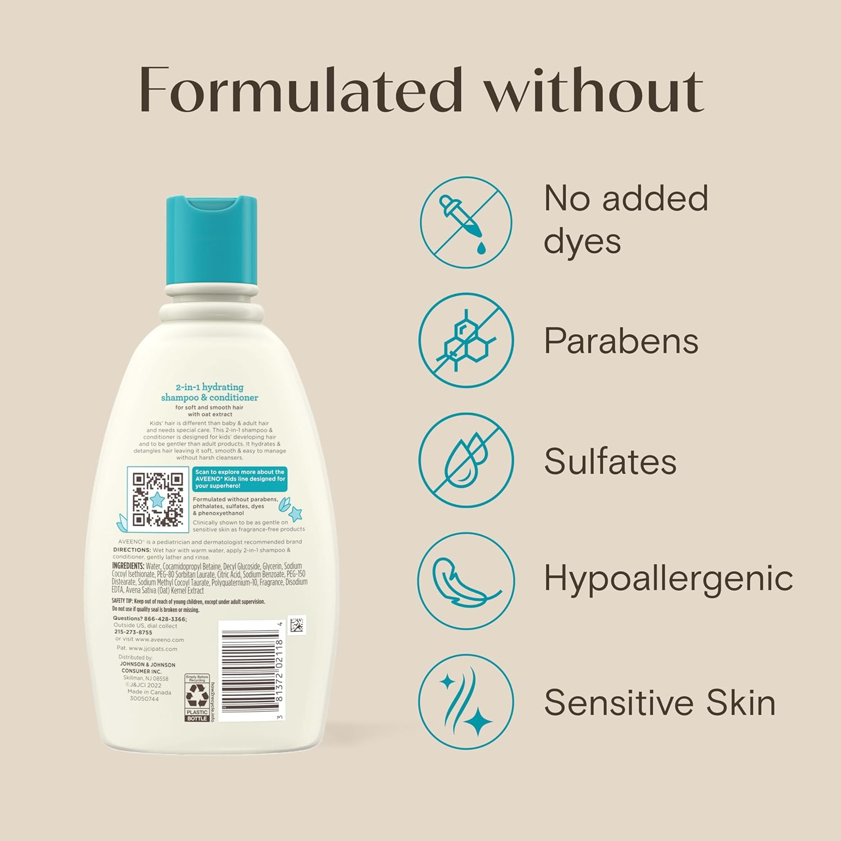 Aveeno Kids Hydrating Shampoo & Conditioner 12 fl.oz - Gently Cleans, Conditions & Detangles for Sensitive Skin & Scalp 9