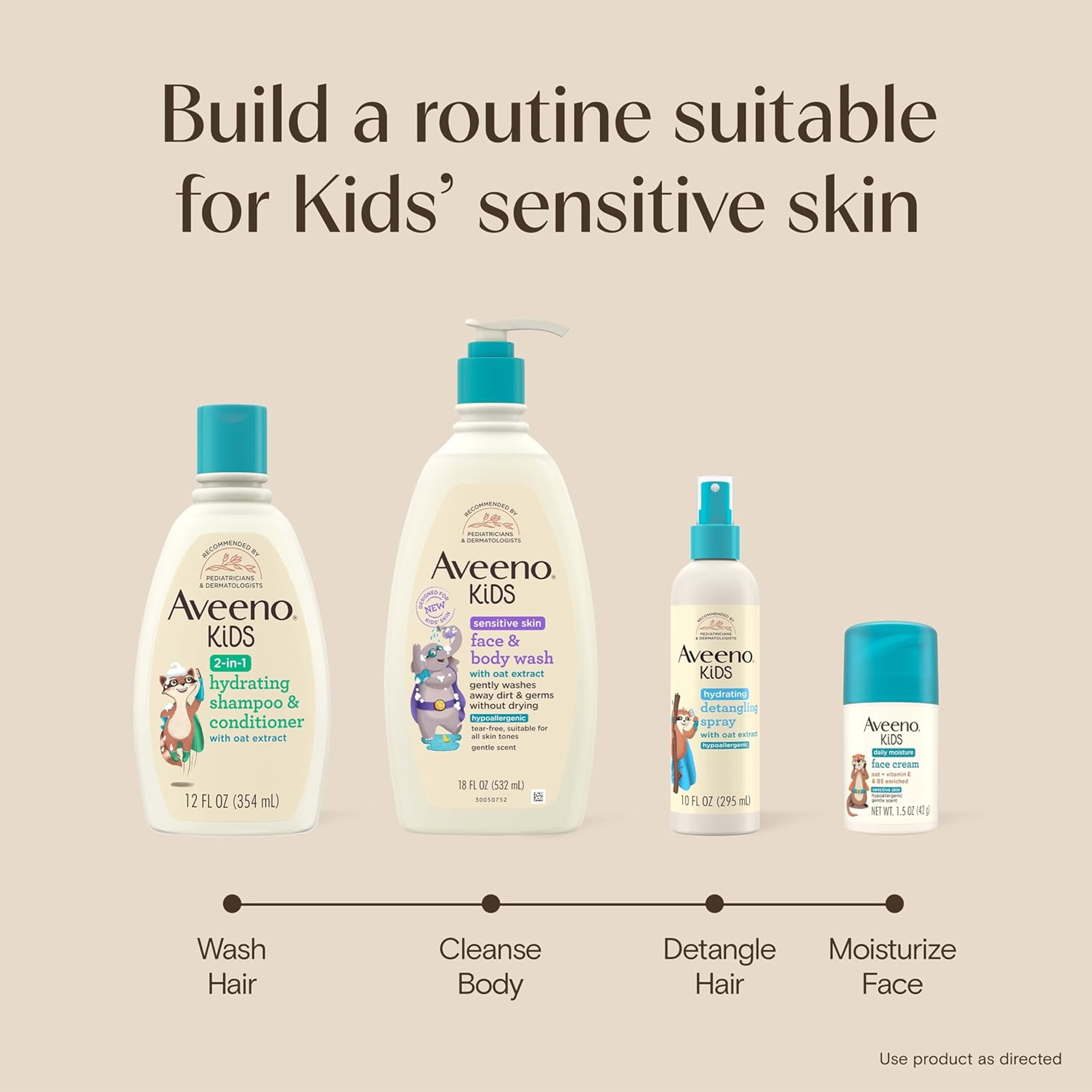 Aveeno Kids Hydrating Shampoo & Conditioner 12 fl.oz - Gently Cleans, Conditions & Detangles for Sensitive Skin & Scalp 8