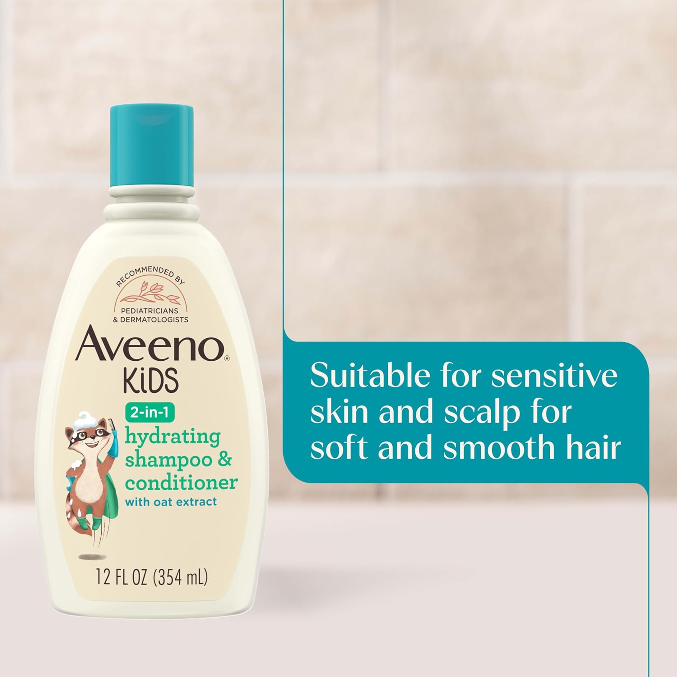 Aveeno Kids Hydrating Shampoo & Conditioner 12 fl.oz - Gently Cleans, Conditions & Detangles for Sensitive Skin & Scalp 5