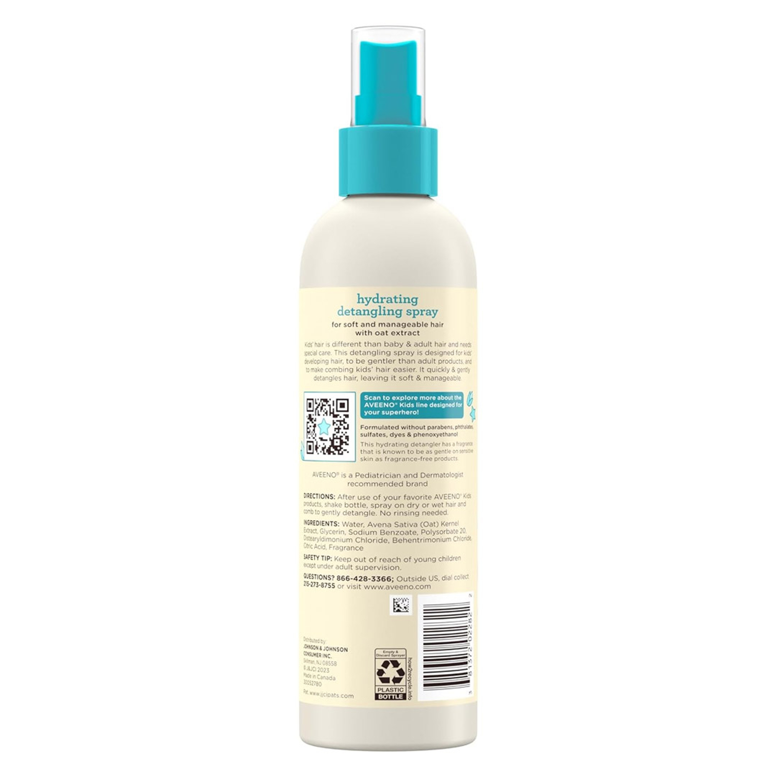 Aveeno Kids Hydrating Detangling Spray 10 fl.oz - Quickly Detangles Hair, Gentle on Sensitive Skin & Scalp 7