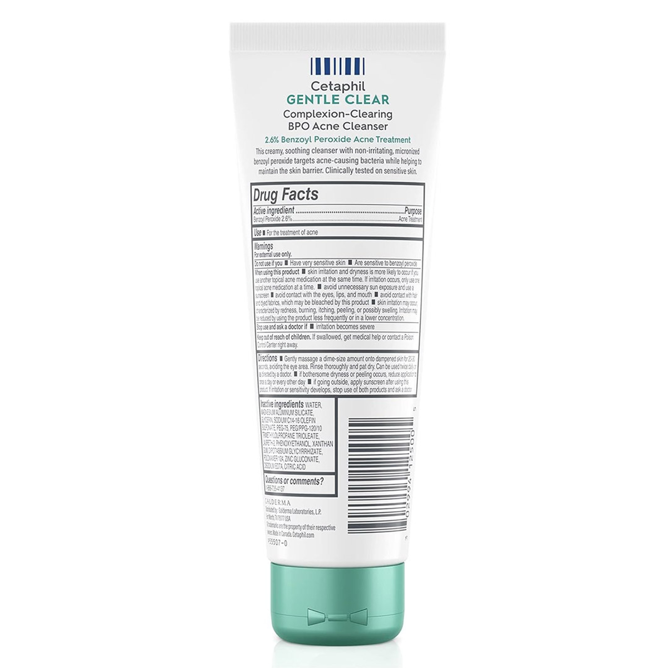 Cetaphil Gentle Clear Complexion Clearing Acne Cleanser 4.2 fl.oz - BPO Acne Face Wash Soothes for Sensitive Skin 9