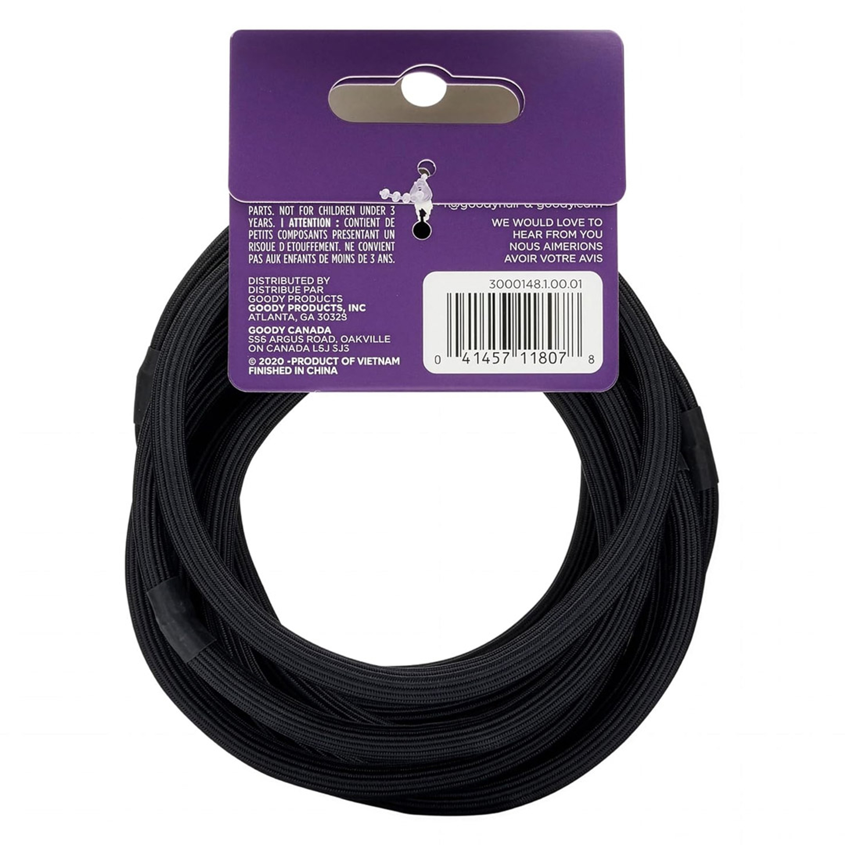 Goody Ouchless XL & Extra Thick Hair Elastics, Black, 10 Count - Strong Hold for Thick Hair, Curly or Textured Styles 7