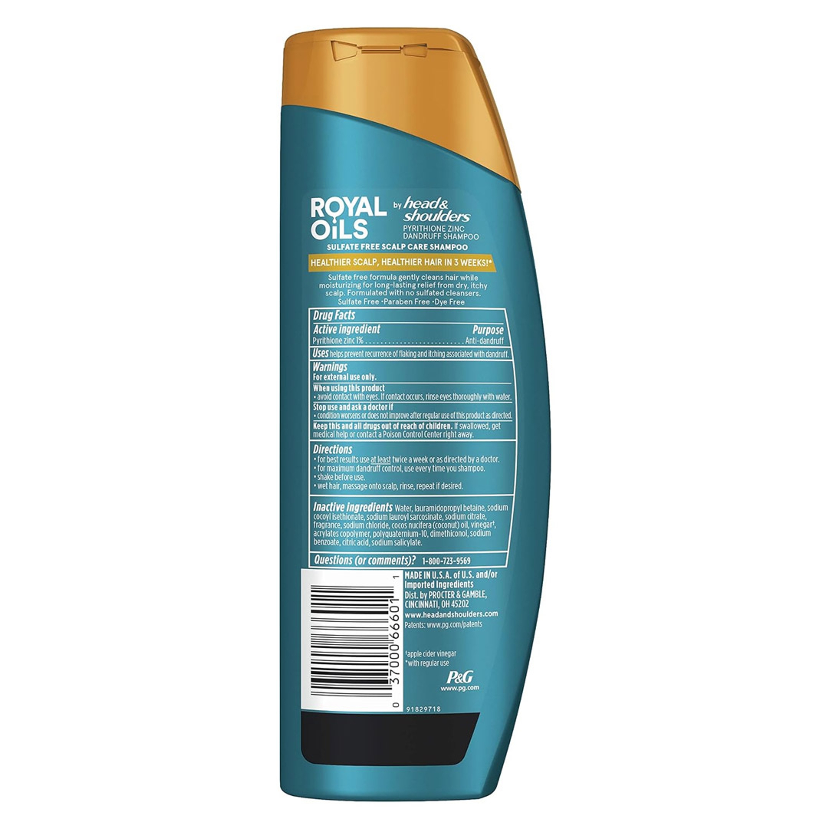 Head & Shoulders Royal Oils Sulfate Free Scalp Care Shampoo 12.8 fl.oz - Moisturizing Shampoo for Curly & Coily Hair 6