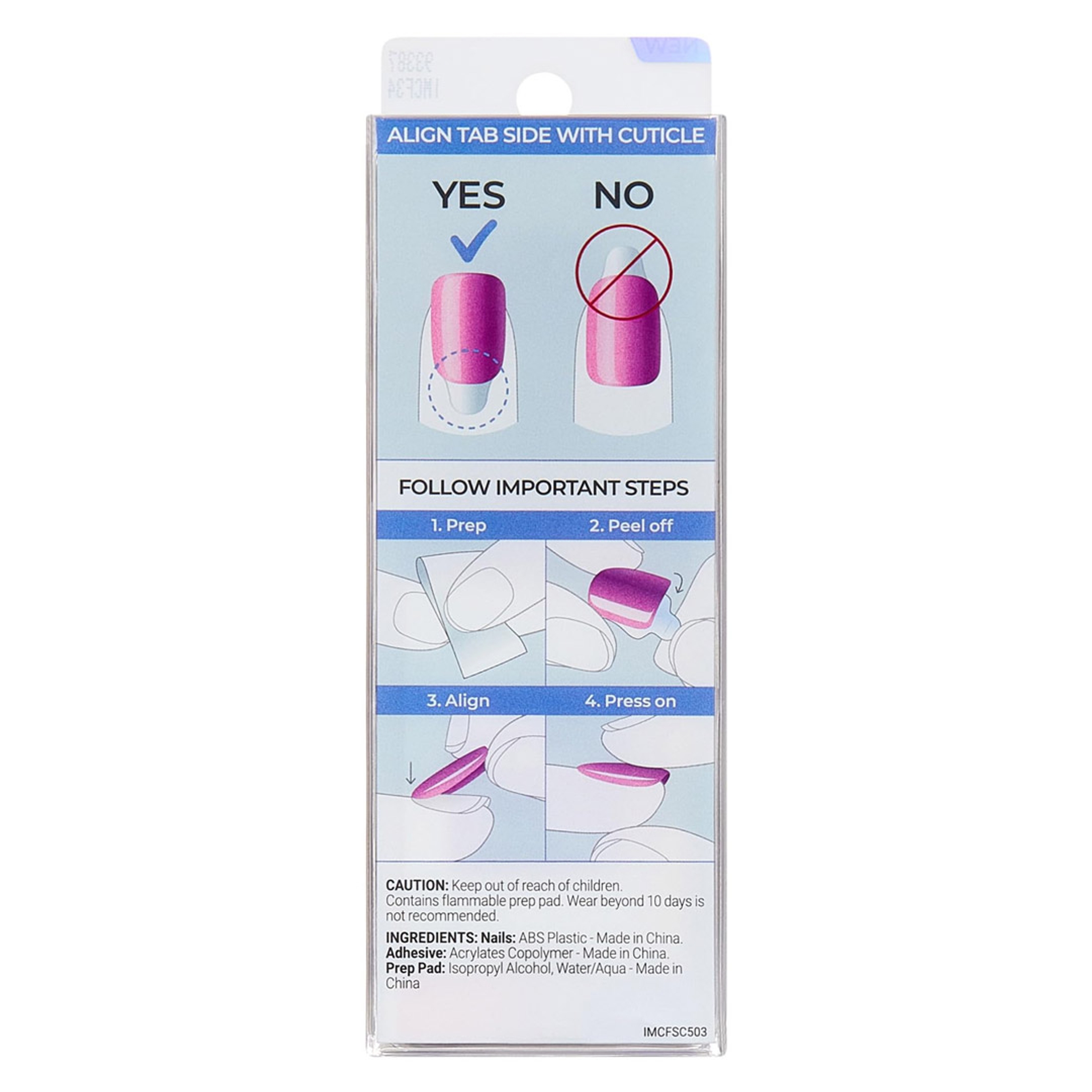 imPRESS colorFX No Glue Mani Press On Nails, Hidden Gem, 30 Count - Red Short Oval Chrome Effect 9