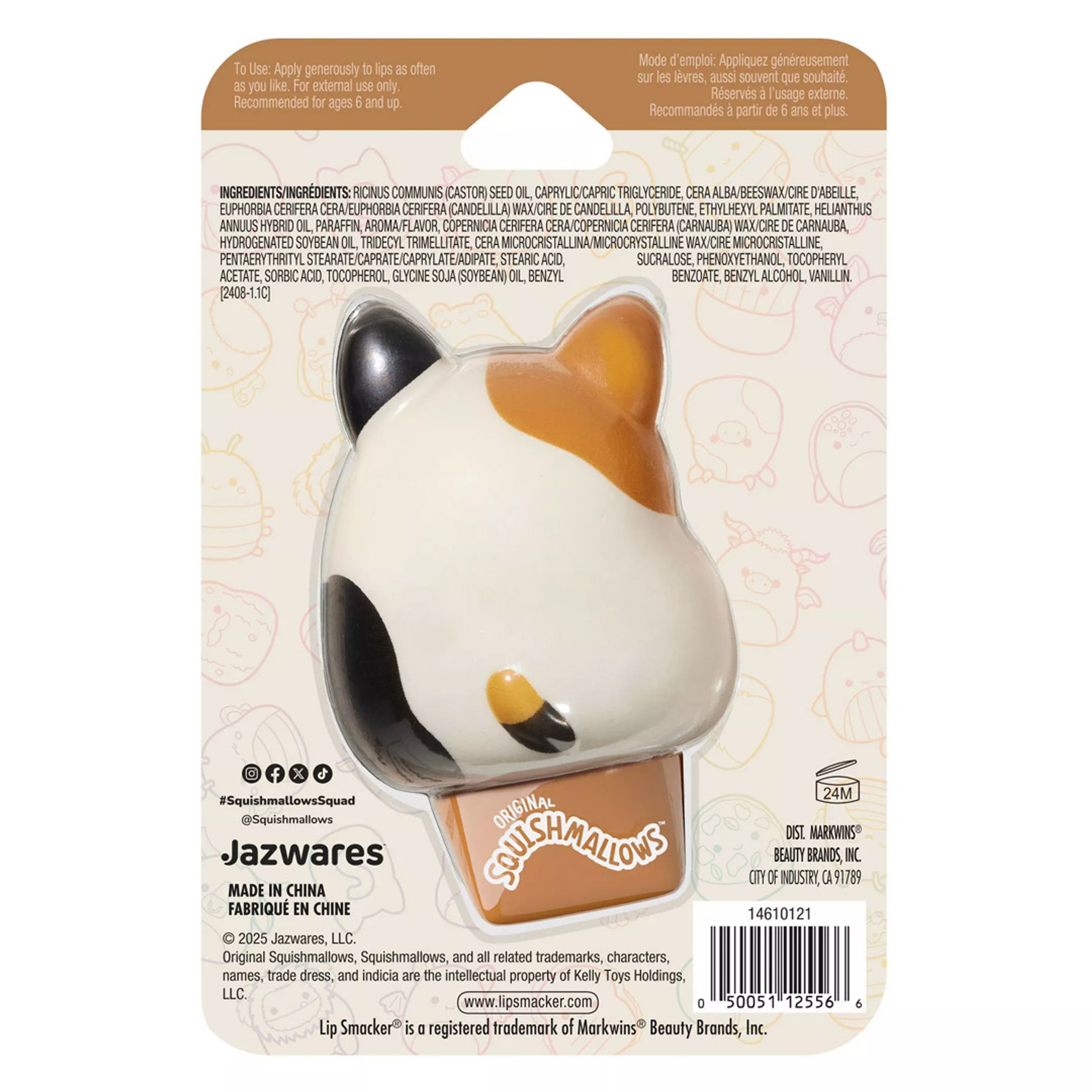 Lip Smacker Squishmallows Moisturizing Lip Balm, Cam, 0.26 oz - Fun Soft Squishy Collectible Top, Hydrates & Smooths 8