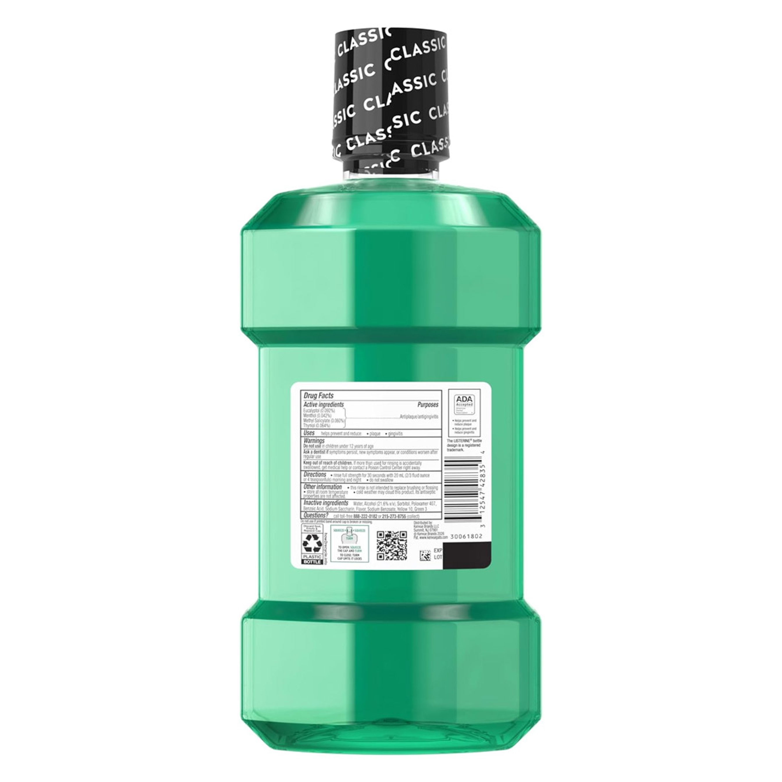 Listerine Freshburst Intense Spearmint Antiseptic Mouthwash 33.8 fl.oz - Oral Rinse for A Cleaner Mouth & Fresh Breath 9