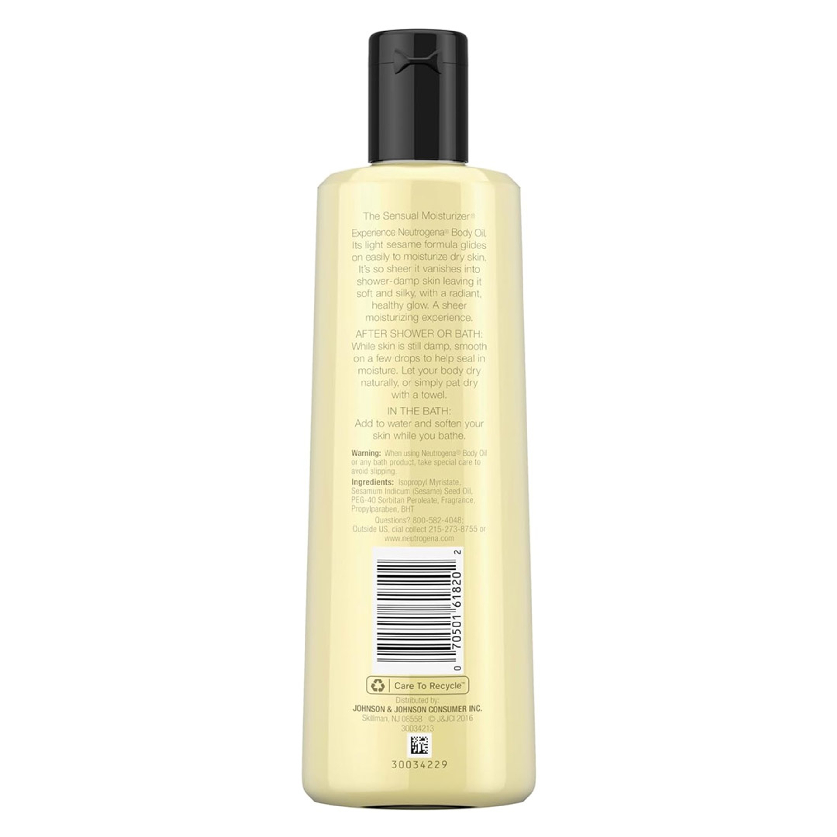 Neutrogena Body Oil Light Sesame Formula 8.5 fl.oz - Nourishing Moisturizer for Soft & Silky Skin 9