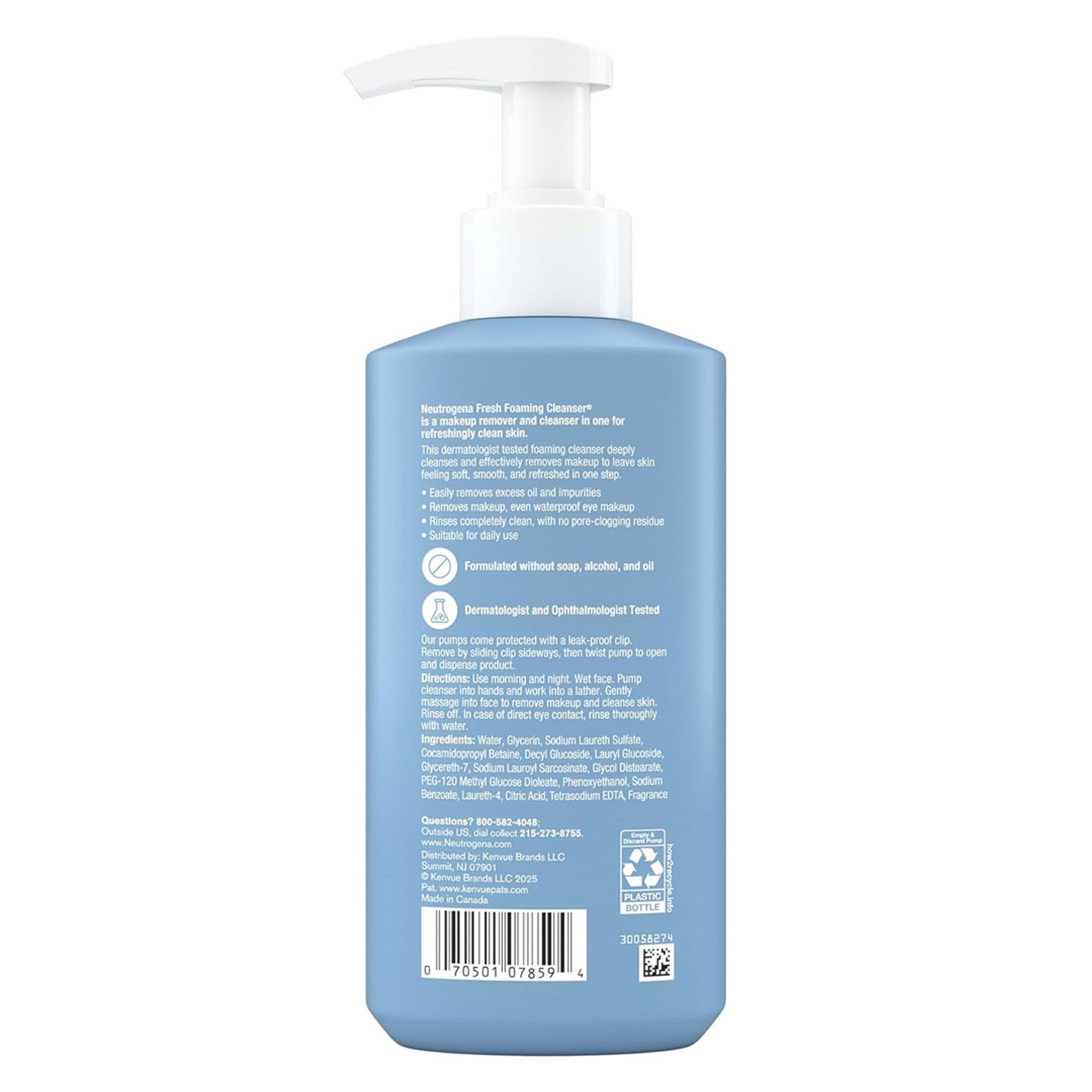 Neutrogena Fresh Foaming Cleanser 8.5 fl.oz - All-In-One Face Wash Deeply Cleanses & Removes Waterproof Makeup 10