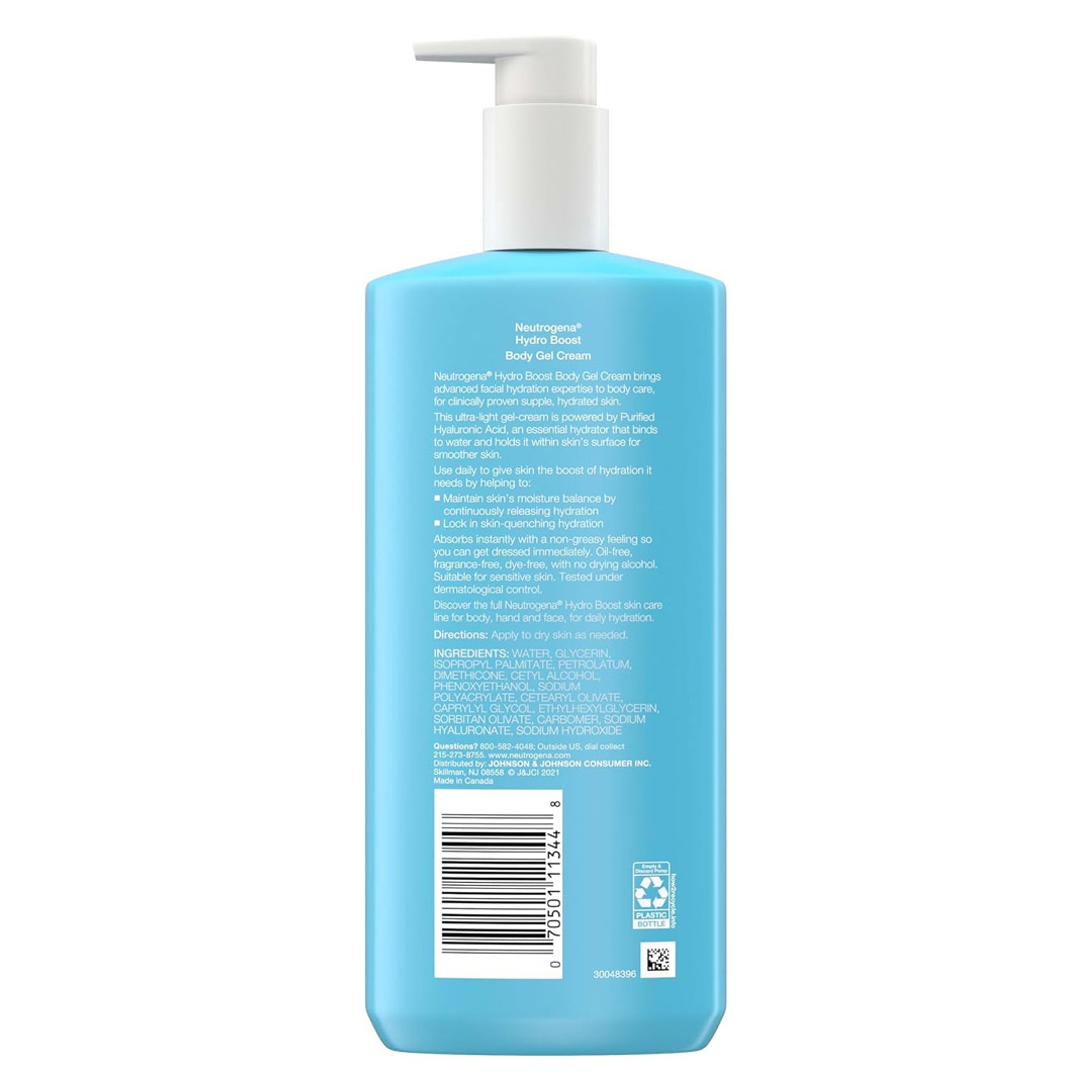 Neutrogena Hydro Boost Body Gel Cream Fragrance-Free 16 oz - Hyaluronic Acid Moisturizer for Sensitive & Dry Skin 8