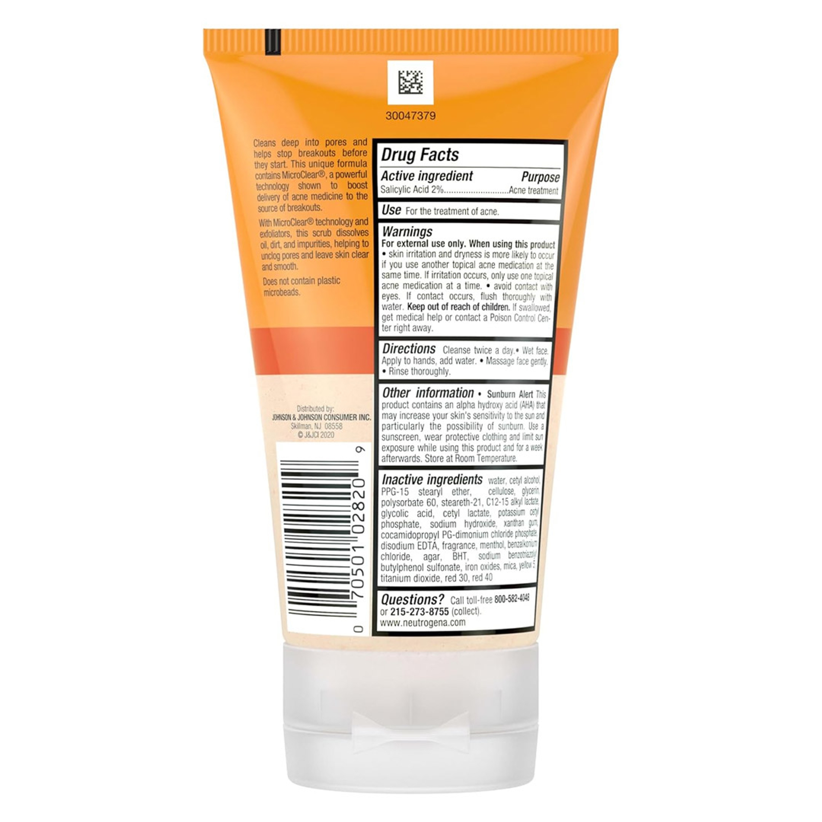 Neutrogena Oil-Free Acne Wash Daily Scrub 4.2 fl.oz - Salicylic Acid Cleanser for Oily Acne-Prone Skin 6