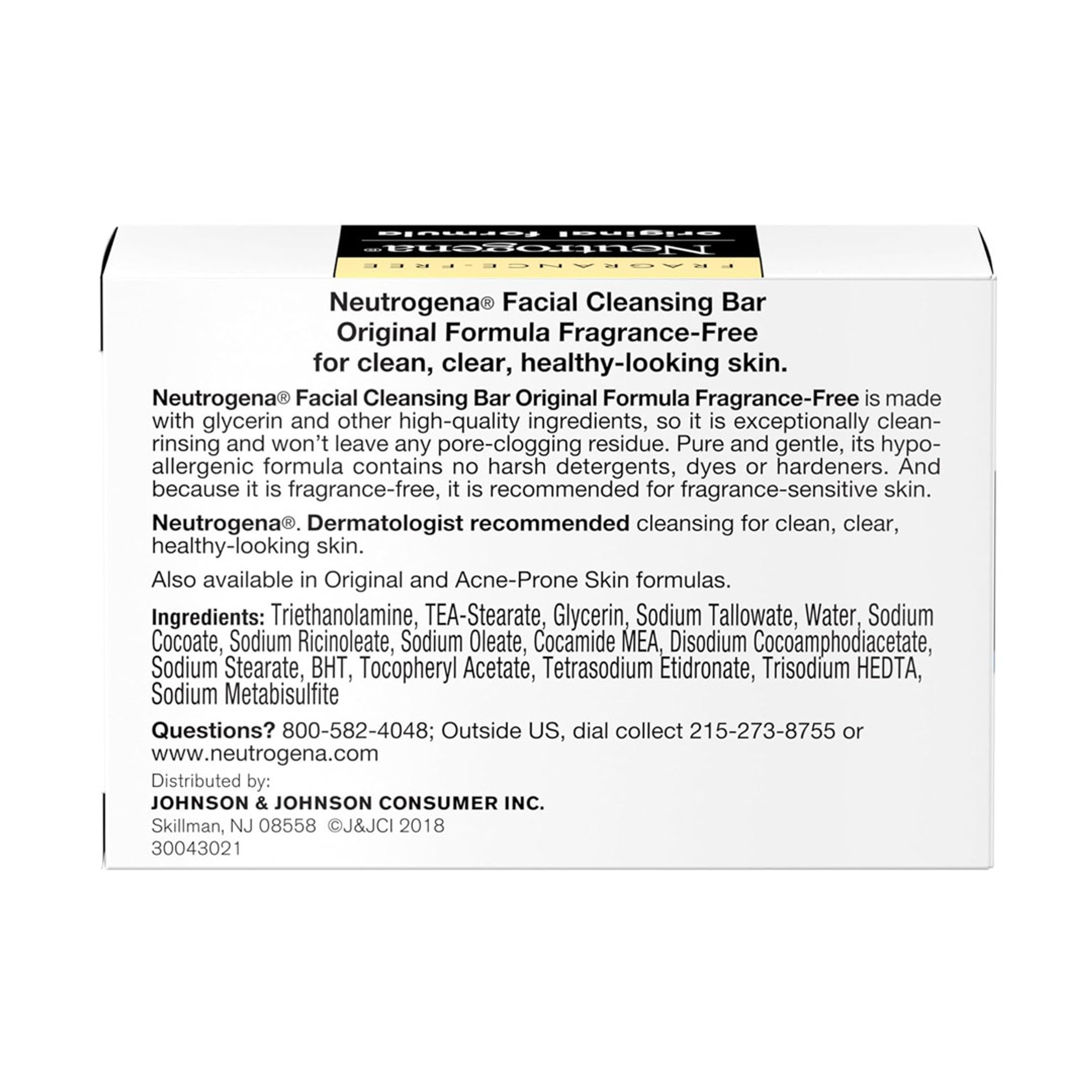 Neutrogena Original Fragrance-free Transparent Facial Bar 3.5 oz - Face Wash Bar Soap for Gentle Daily Cleansing 8