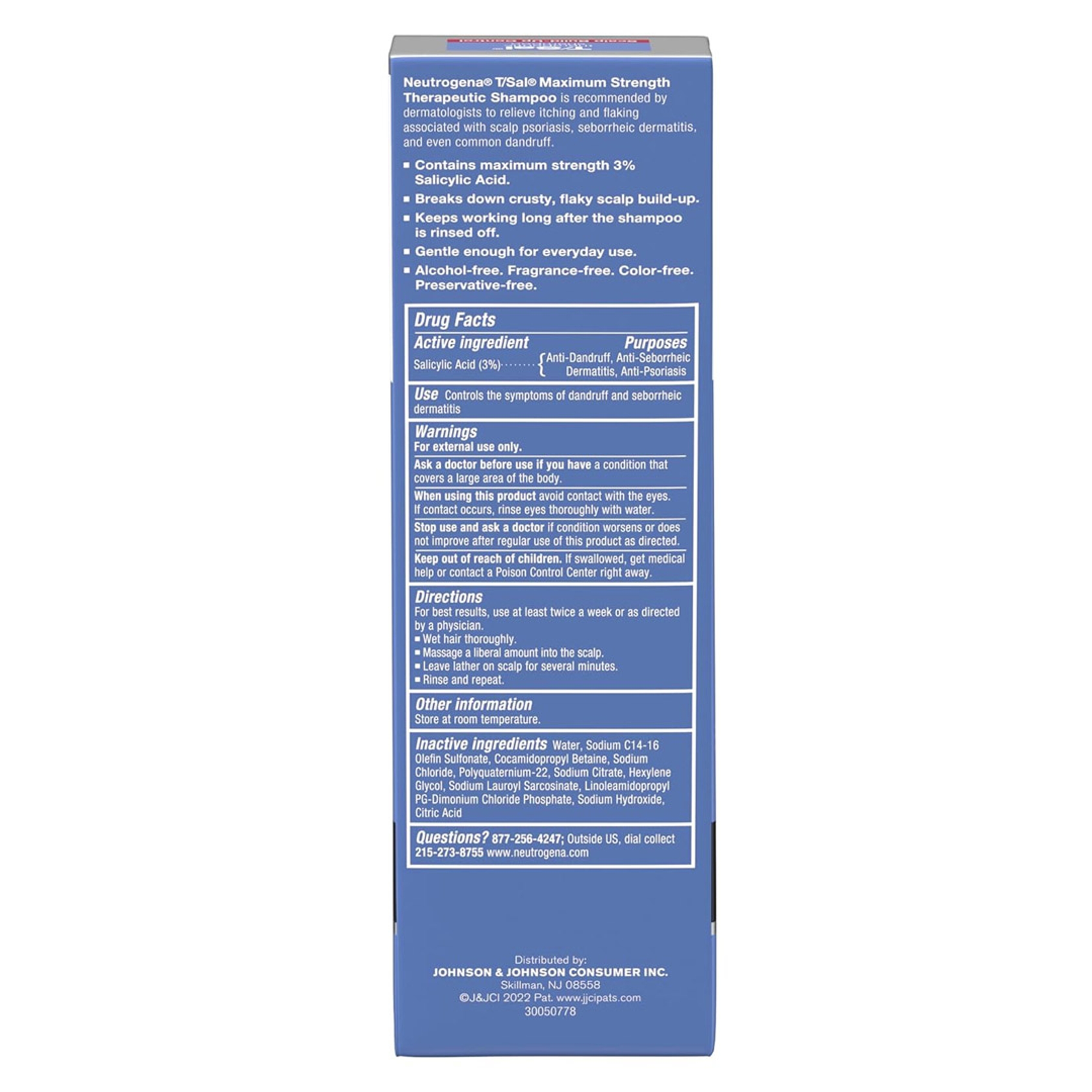 Neutrogena T/Sal Therapeutic Shampoo Scalp Build-up Control 4.5 fl.oz - 3% Salicylic Acid, Treats Itchy & Crusty Scalp 7