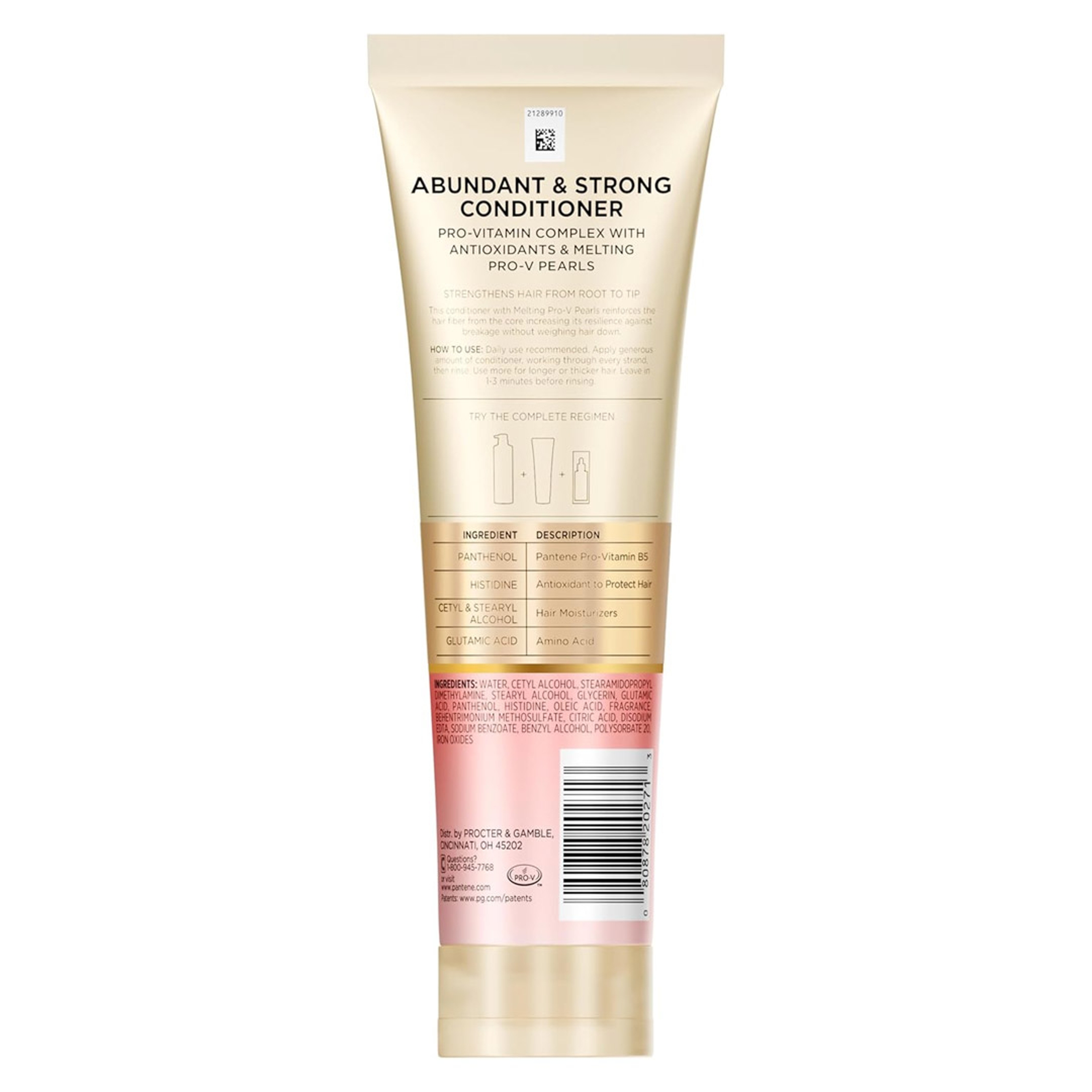 Pantene Abundant & Strong Conditioner 8 fl.oz - Strengthens Hair from Root to Tip 9