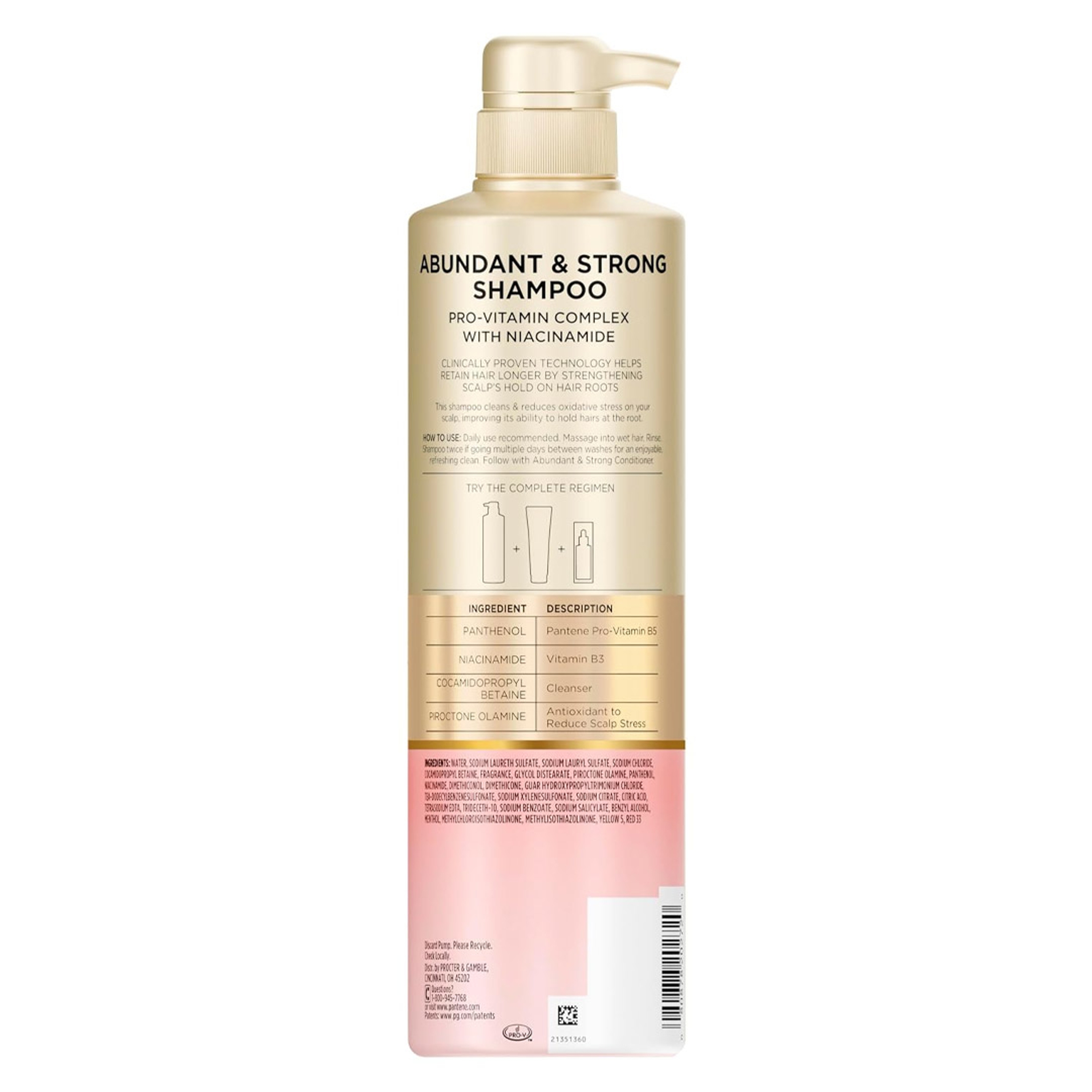 Pantene Abundant & Strong Shampoo 13.5 fl.oz - Strengthens Hair from Root to Tip 9