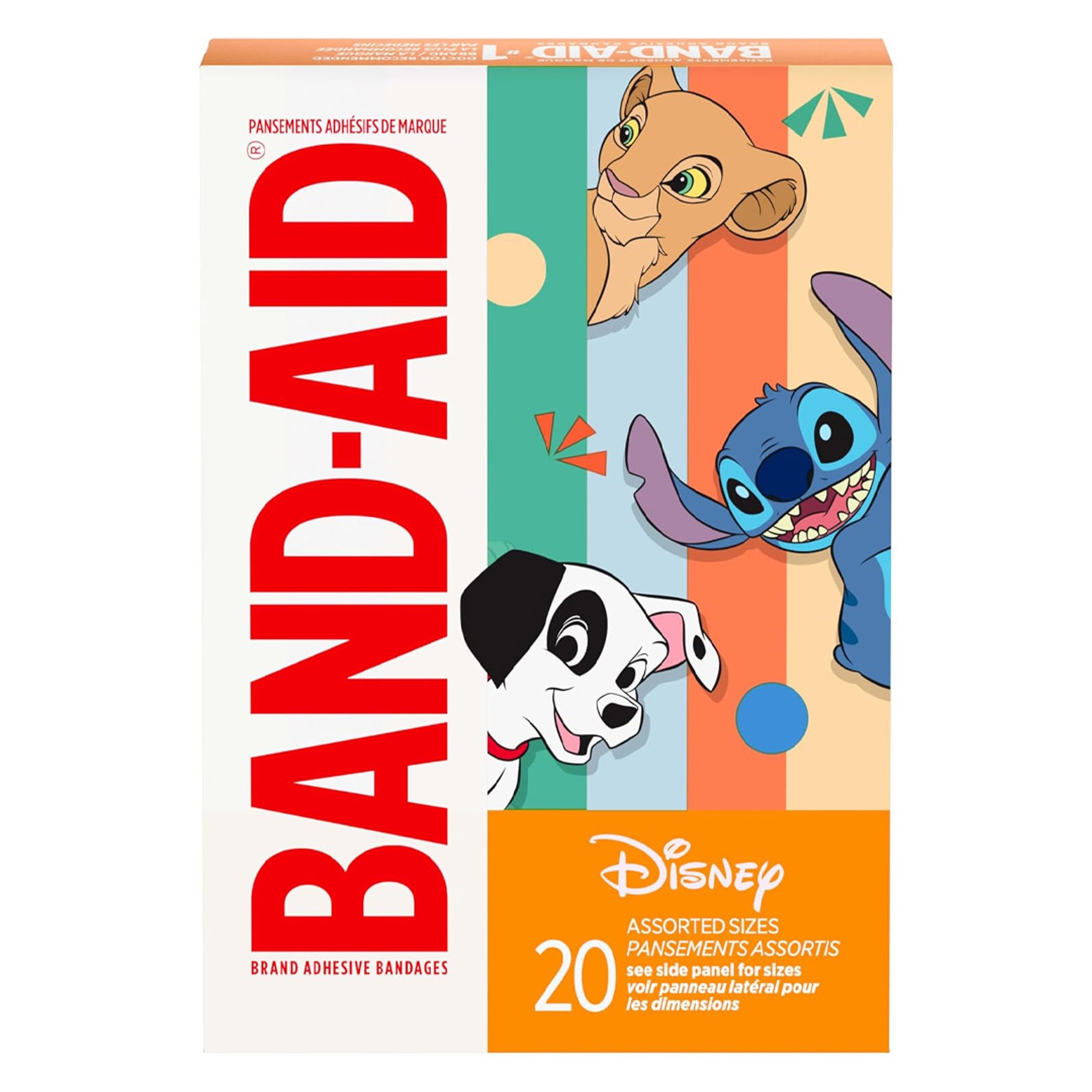 Band-Aid Brand Adhesive Bandages, Disney Classics, 20 Count - Assorted Sizes, Covers & Protects Minor Cuts & Scrapes 6