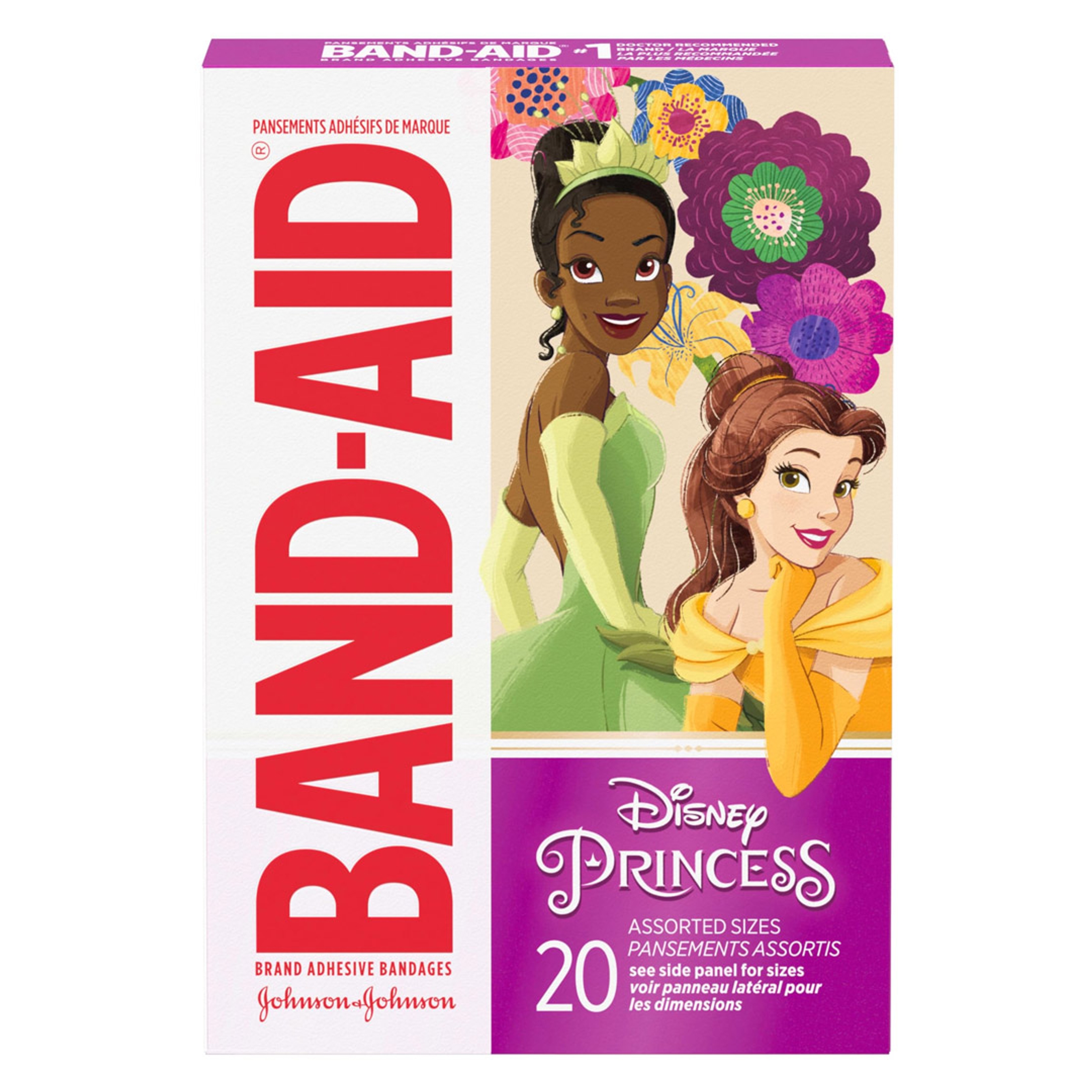 Band-Aid Brand Adhesive Bandages, Disney Princesses, 20 Count - Assorted Sizes, Covers & Protects Minor Cuts & Scrapes 7