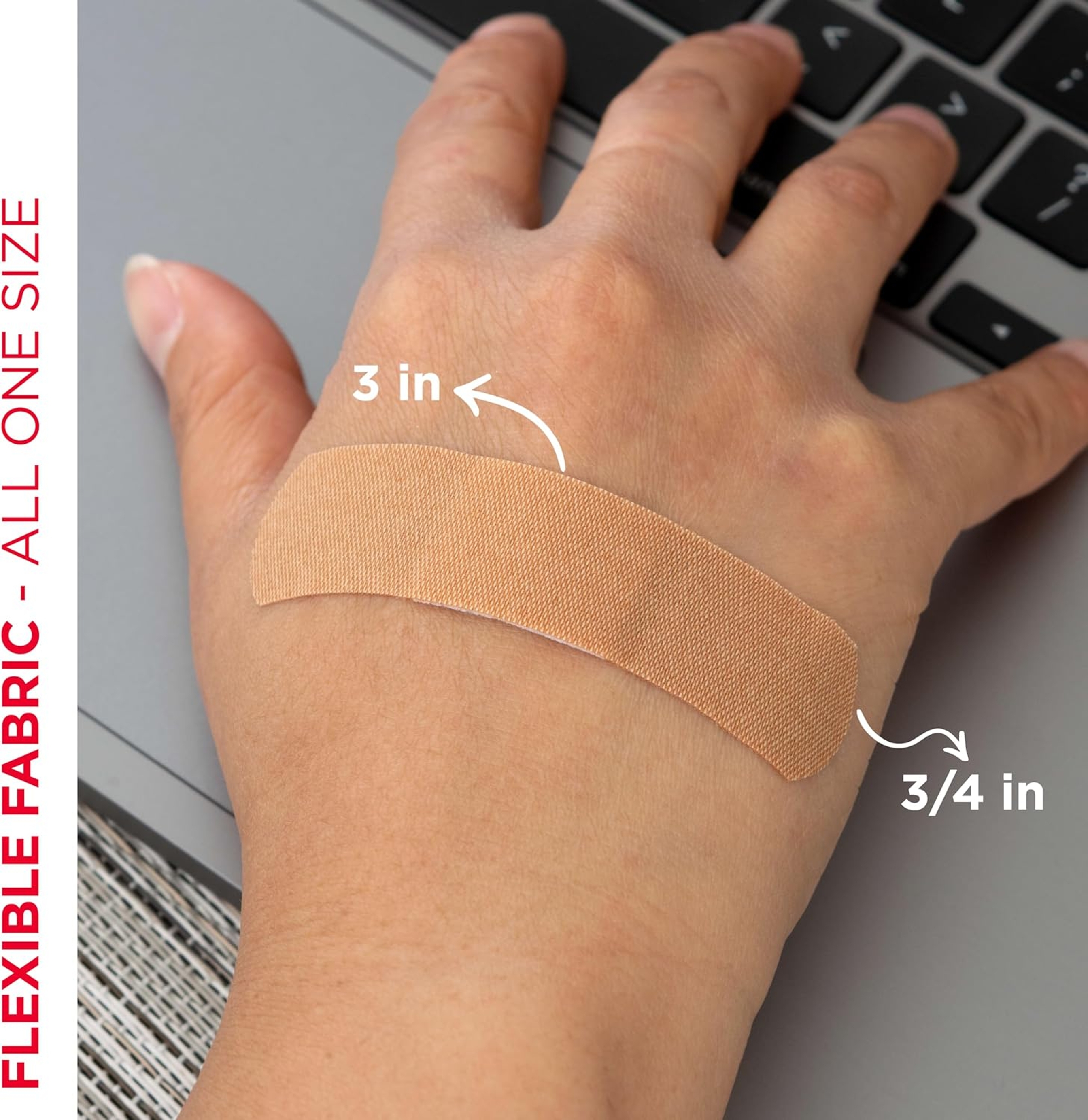 Band-Aid Brand Flexible Fabric Adhesive Bandages, All One Size, 30 Count - Comfortable Protection, Up to 24H Hold 6