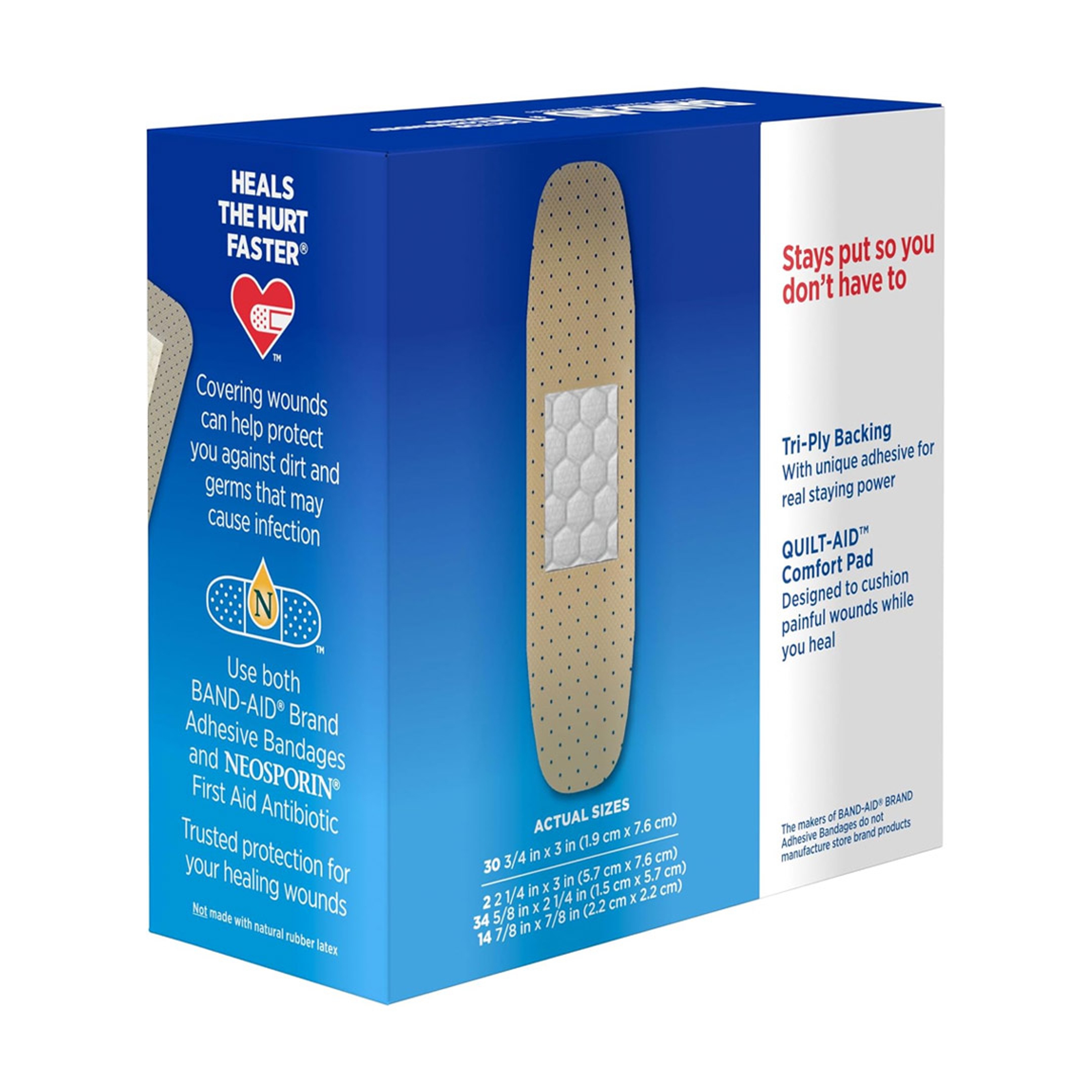 Band-Aid Brand Tru-Stay Sheer Adhesive Bandages 80 Count - Assorted Sizes, Flexible Comfort for Minor Cuts & Scrapes 4