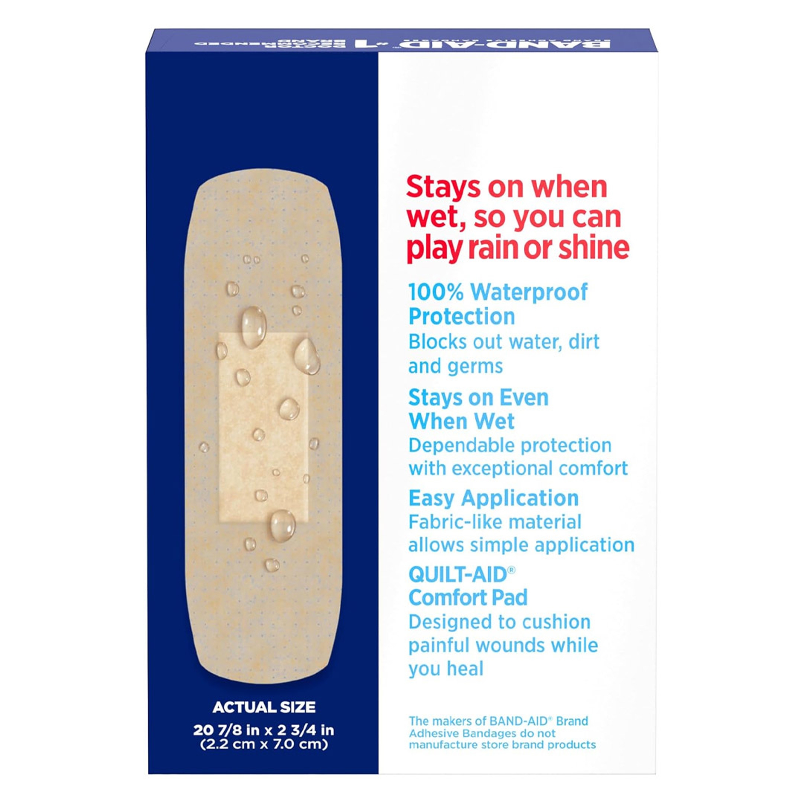 Band-Aid Brand Water Block Flex Adhesive Bandages, All One Size, 20 Count - Waterproof Protection, Ultra-Flexible Design 7