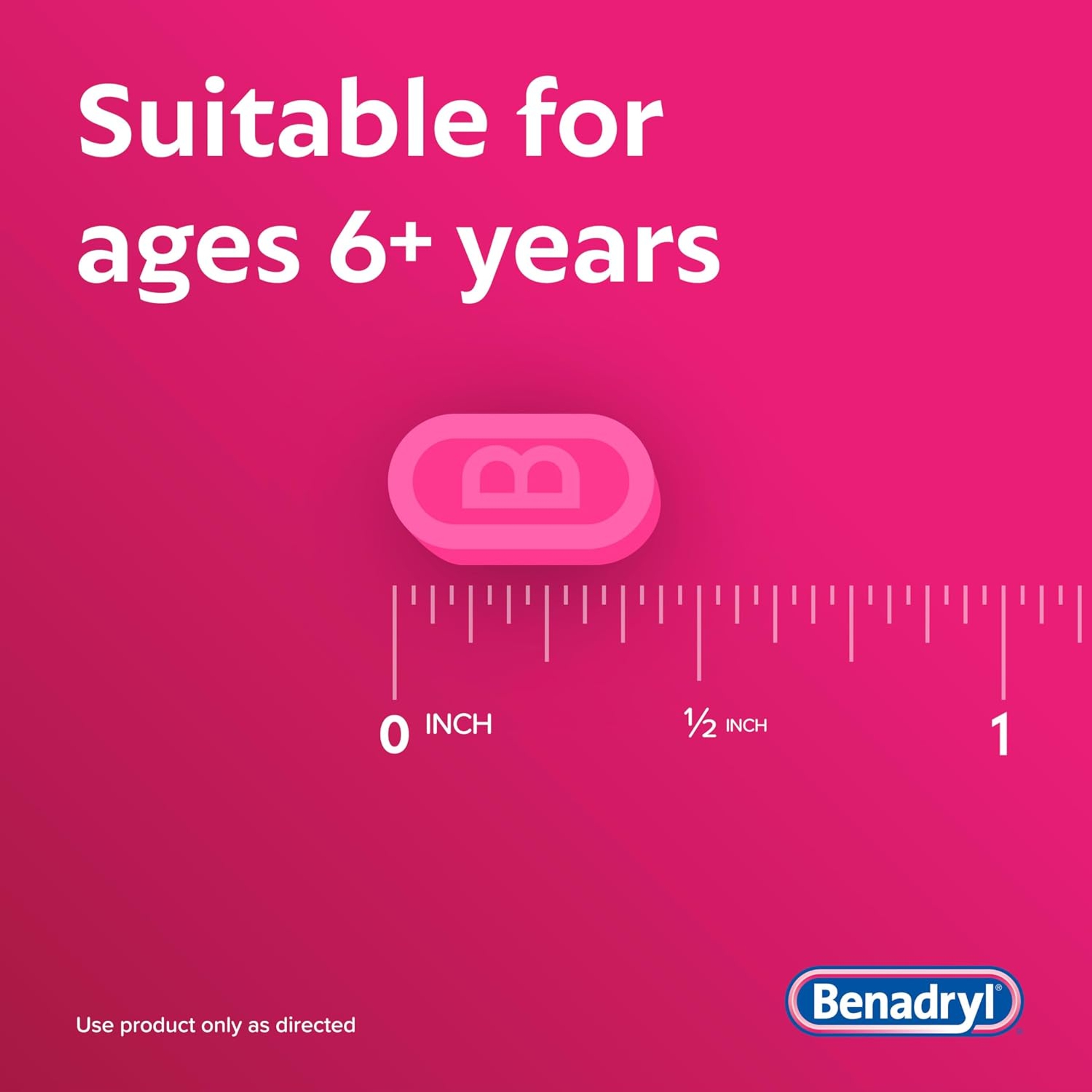 Benadryl Ultratabs Antihistamine Allergy Relief Tablets 2 Count (Pack of 4) - Diphenhydramine HCl 25mg 6