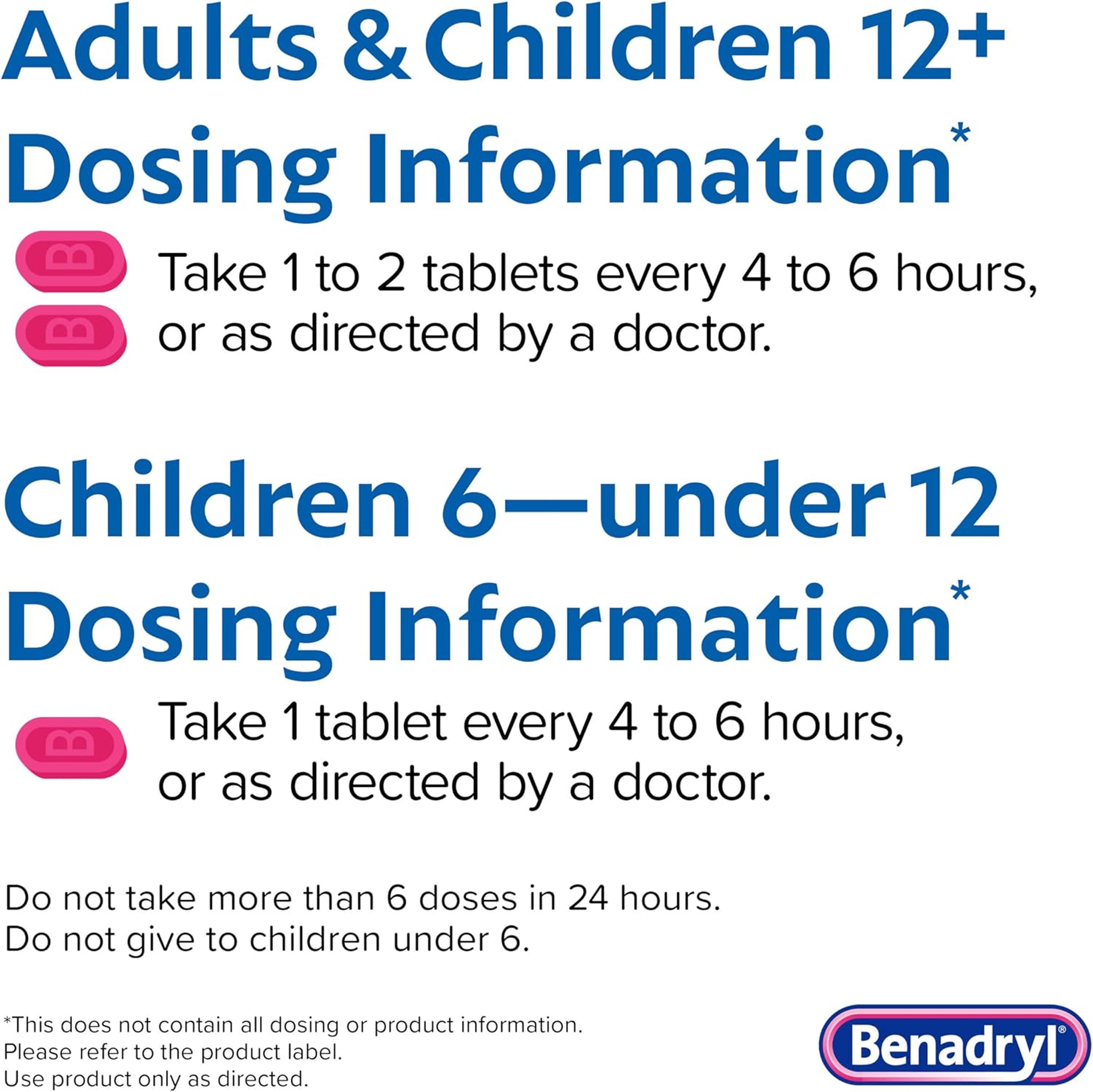 Benadryl Ultratabs Antihistamine Allergy Relief Tablets 2 Count (Pack of 4) - Diphenhydramine HCl 25mg 5