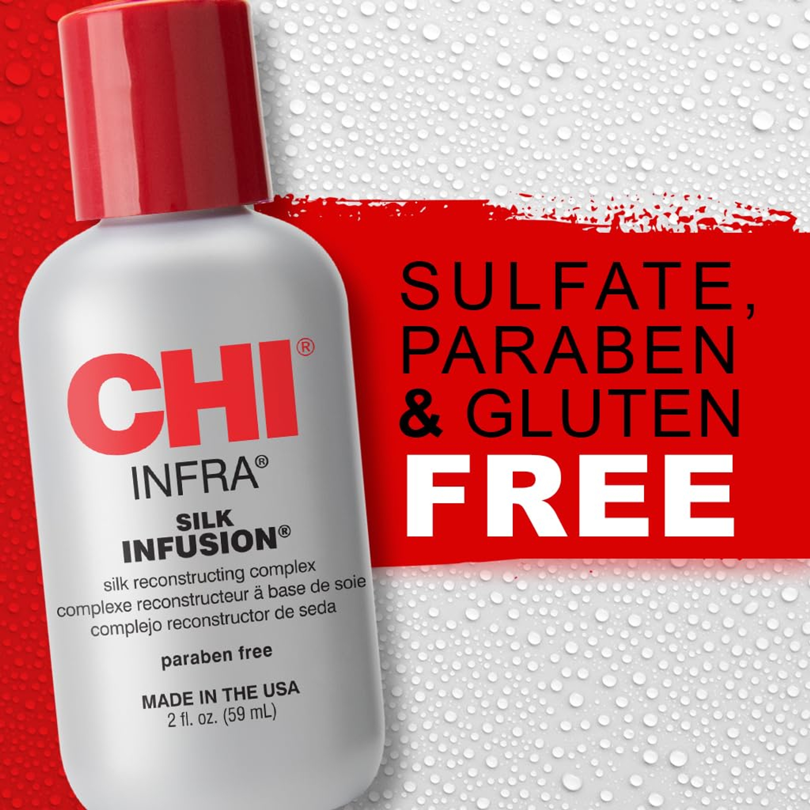 CHI Infra Silk Infusion 2 fl.oz - Silk Reconstructing Leave-In Hair Treatment for Creating Smooth, Shiny, Strong Hair 5