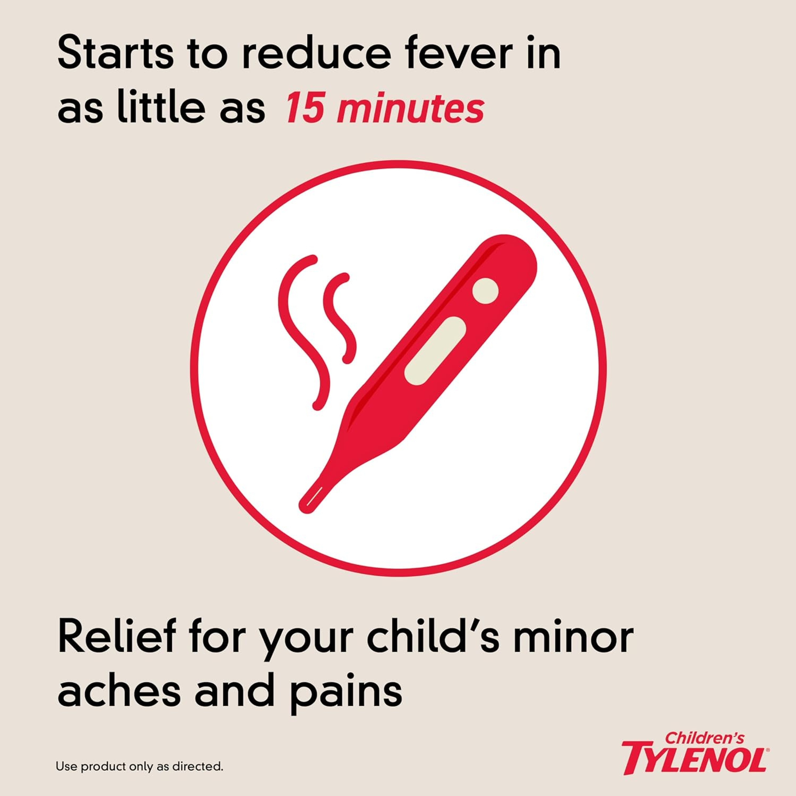 Children's Tylenol Chewables with 160 mg Acetaminophen, Pain Reliever & Fever Reducer for Kids' Cold + Flu Symptoms, Headache, Sore Throat & Toothache, Aspirin-Free, Grape Flavor, 24 ct 5