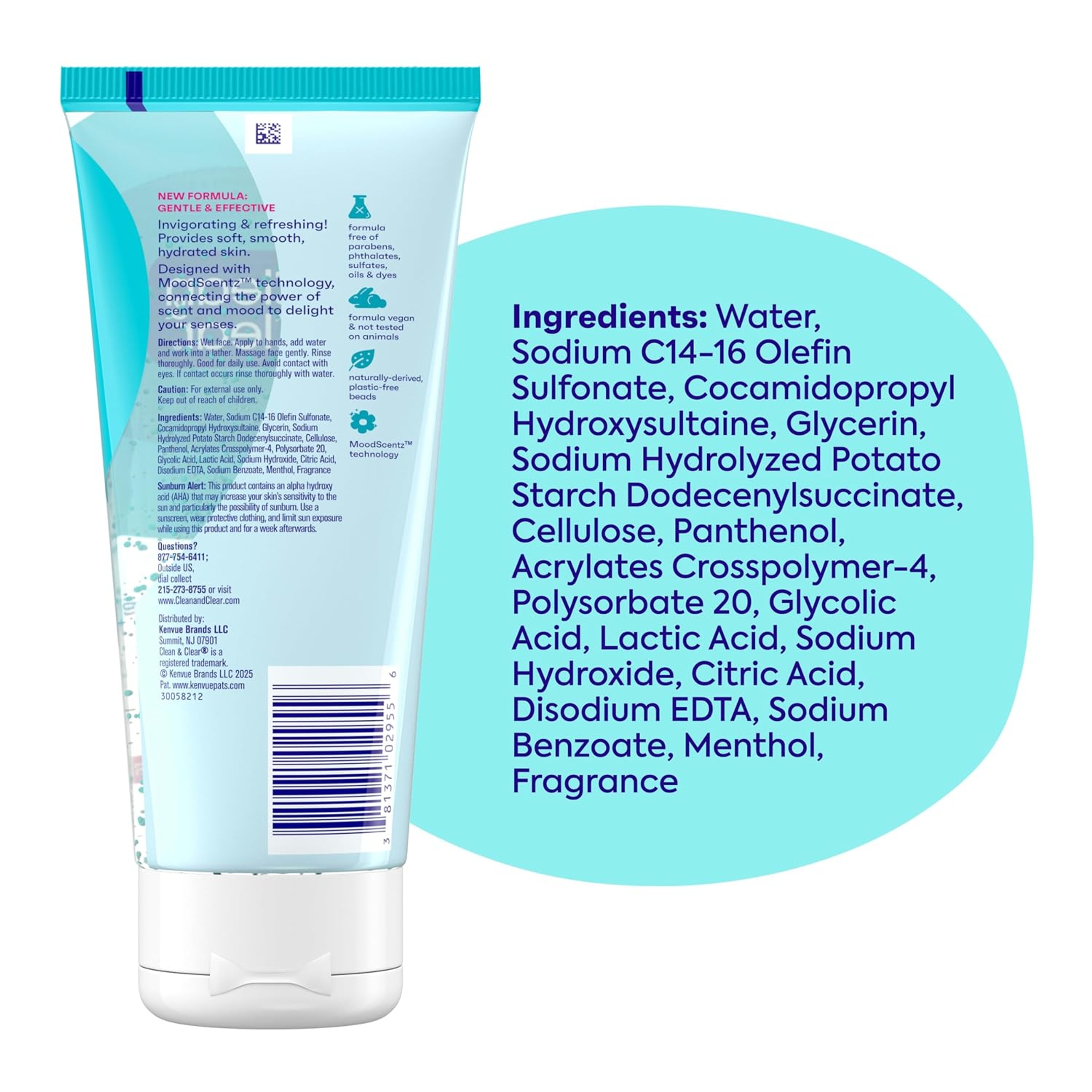 Clean & Clear Deep Action Exfoliating Cleanser 7 fl.oz - Oil-Free, Gentle Exfoliating Daily Face Wash with Pro-Vitamin B5 9