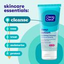 Clean & Clear Deep Action Exfoliating Cleanser 7 fl.oz - Oil-Free, Gentle Exfoliating Daily Face Wash with Pro-Vitamin B5 7