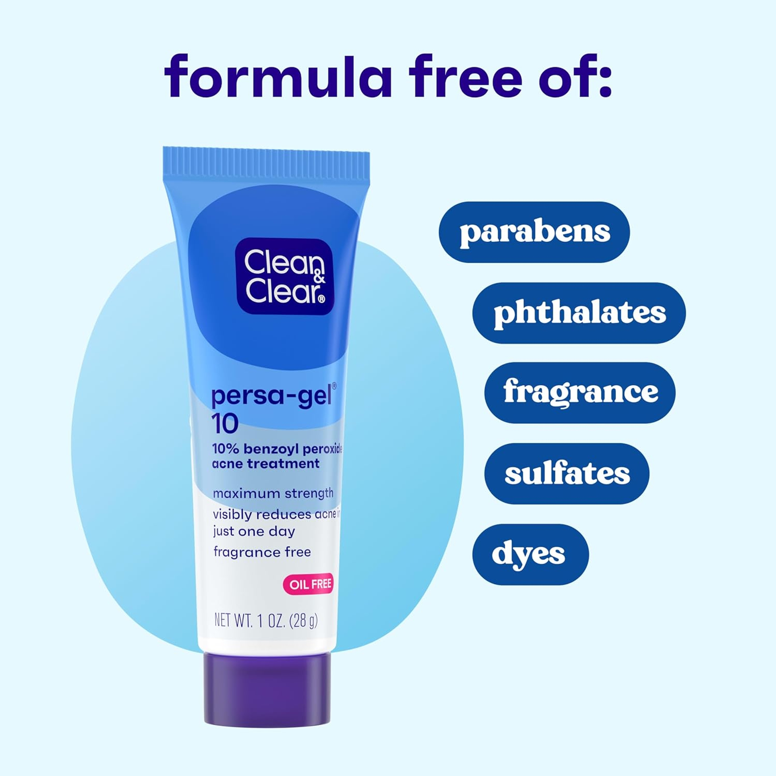 Clean & Clear Persa-Gel 10 Acne Spot Treatment 1 oz - Oil-Free, 10% Benzoyl Peroxide Visibly Reduces Acne in One Day 9