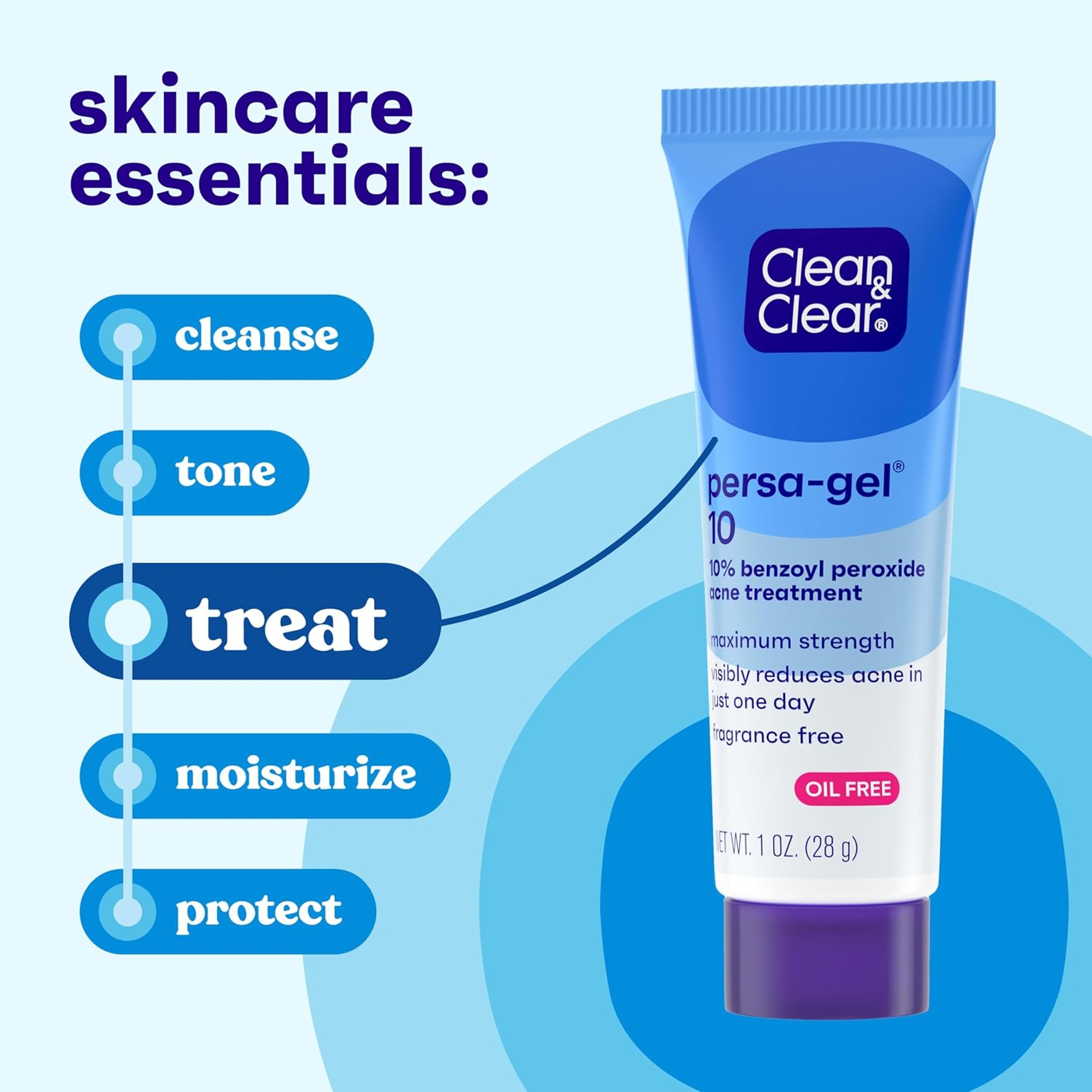 Clean & Clear Persa-Gel 10 Acne Spot Treatment 1 oz - Oil-Free, 10% Benzoyl Peroxide Visibly Reduces Acne in One Day 8
