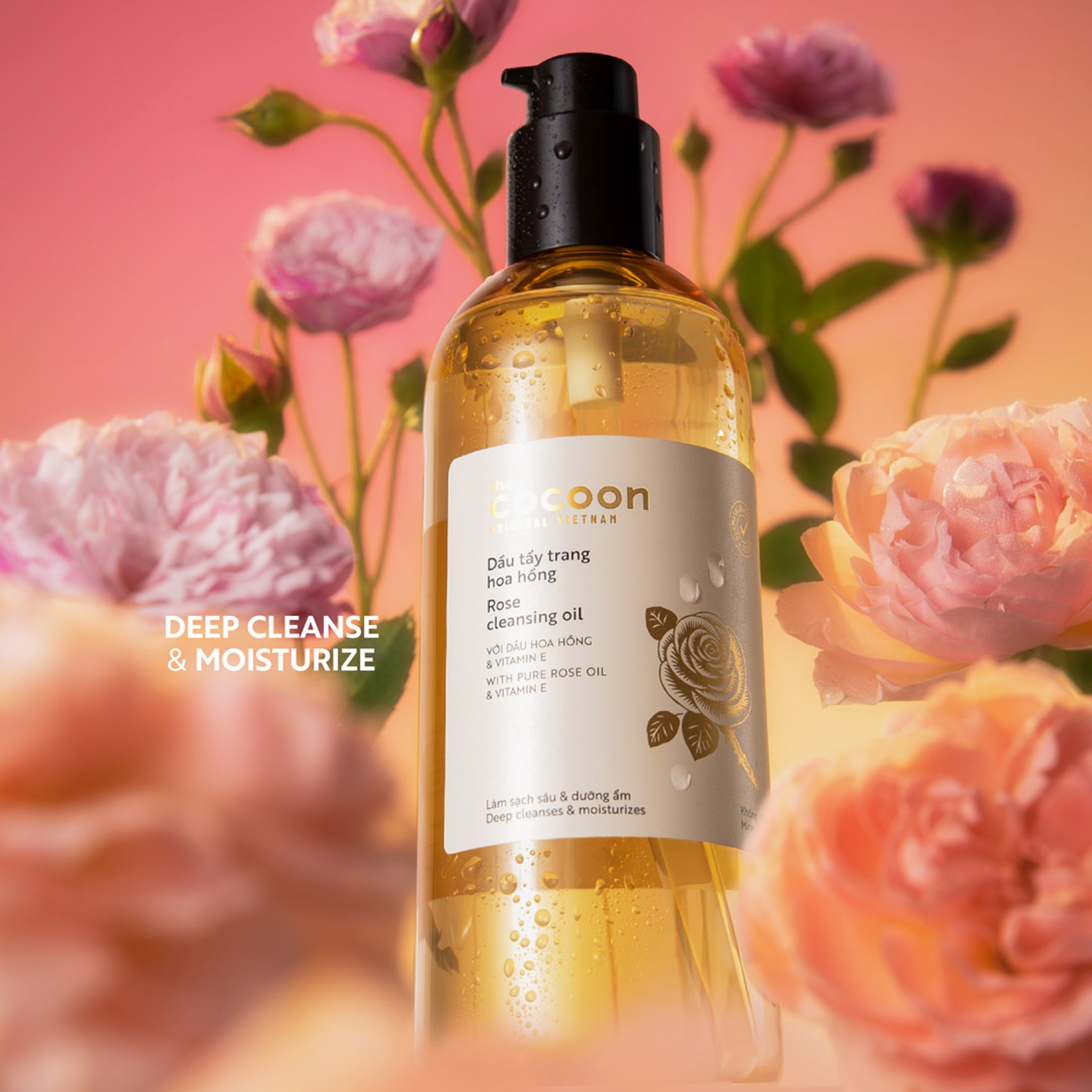 Cocoon Rose Bi-Phase Micellar Water 4.7 fl.oz - Deeply Cleanses & Moisturizes Skin, Alcohol-Free 2