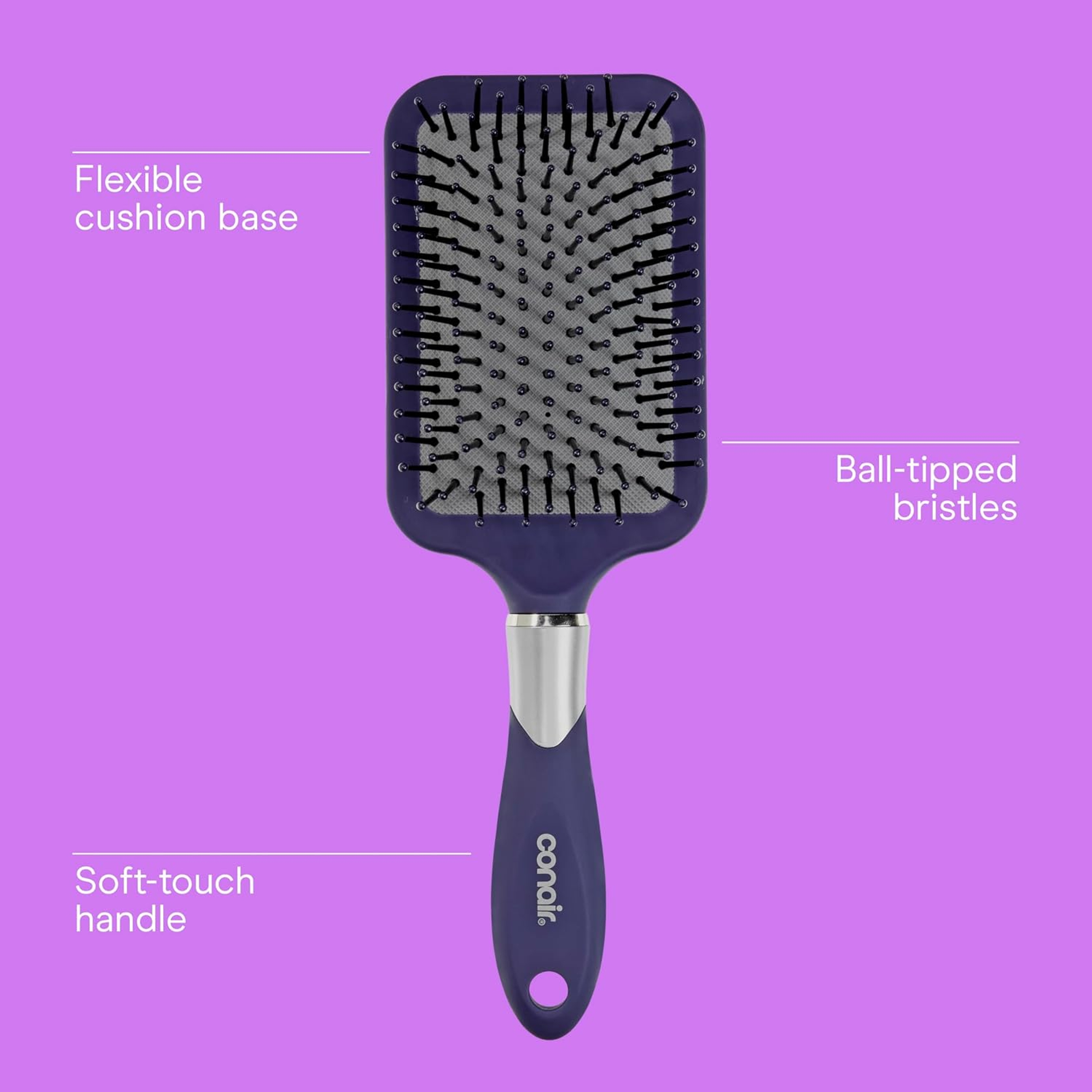 Conair Paddle Hair Brush 1 Count - Ultra Wide Detangling Design for Thick Hair 3