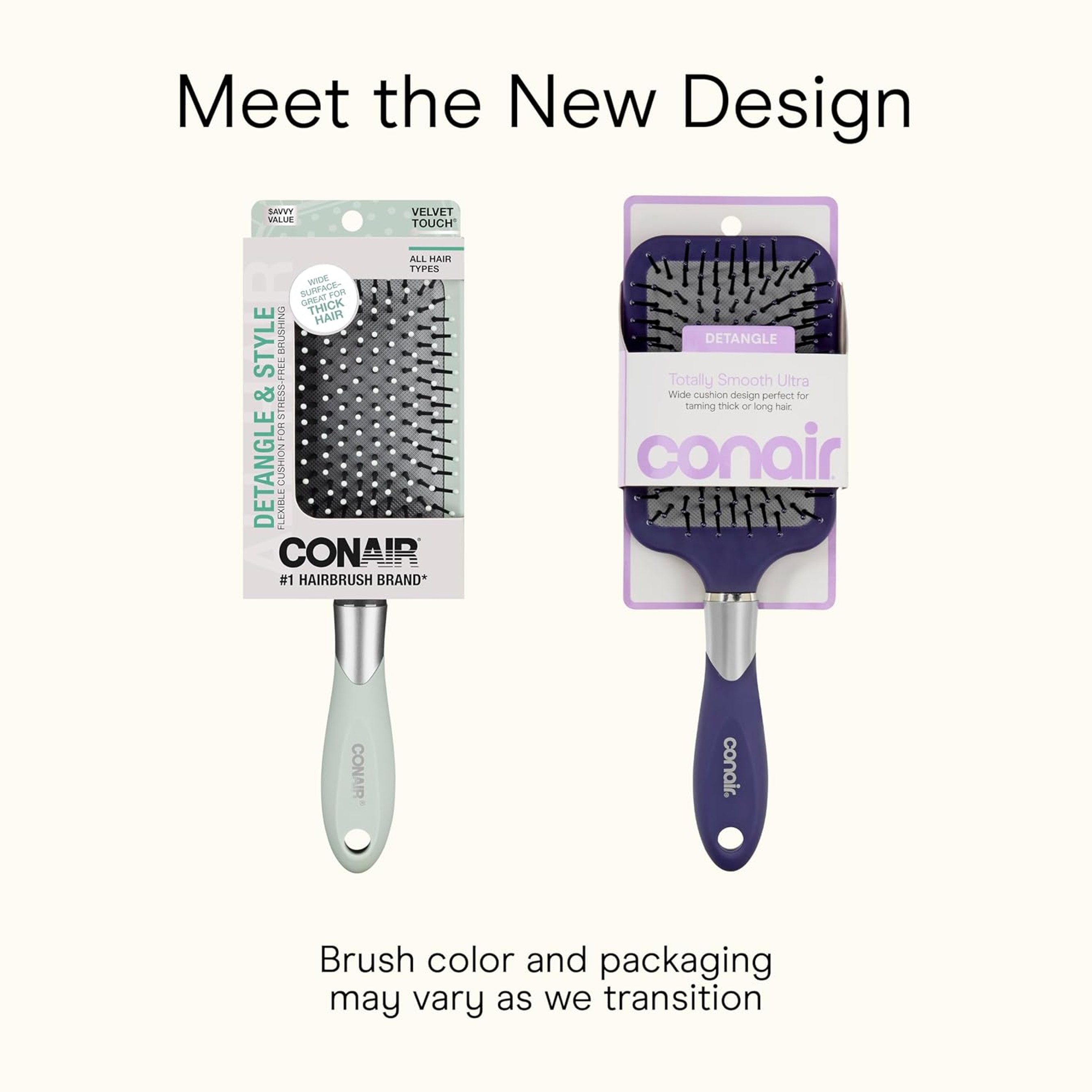 Conair Paddle Hair Brush 1 Count - Ultra Wide Detangling Design for Thick Hair 2