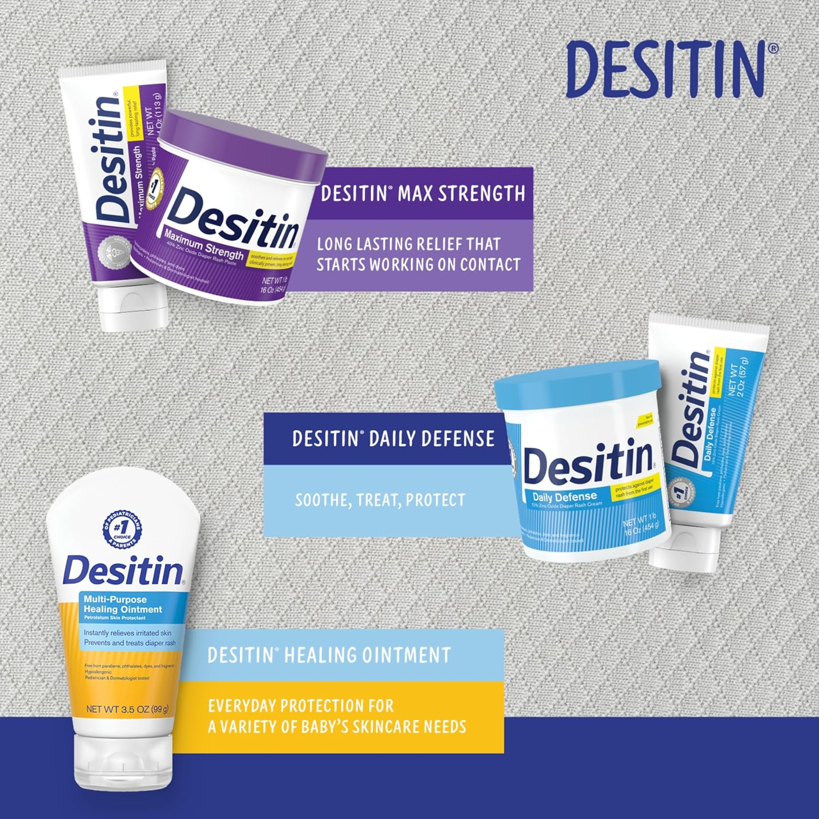 Desitin Daily Defense Cream 16 oz - 13% Zinc Oxide Helps Treat & Prevent Diaper Rash for Babies 6